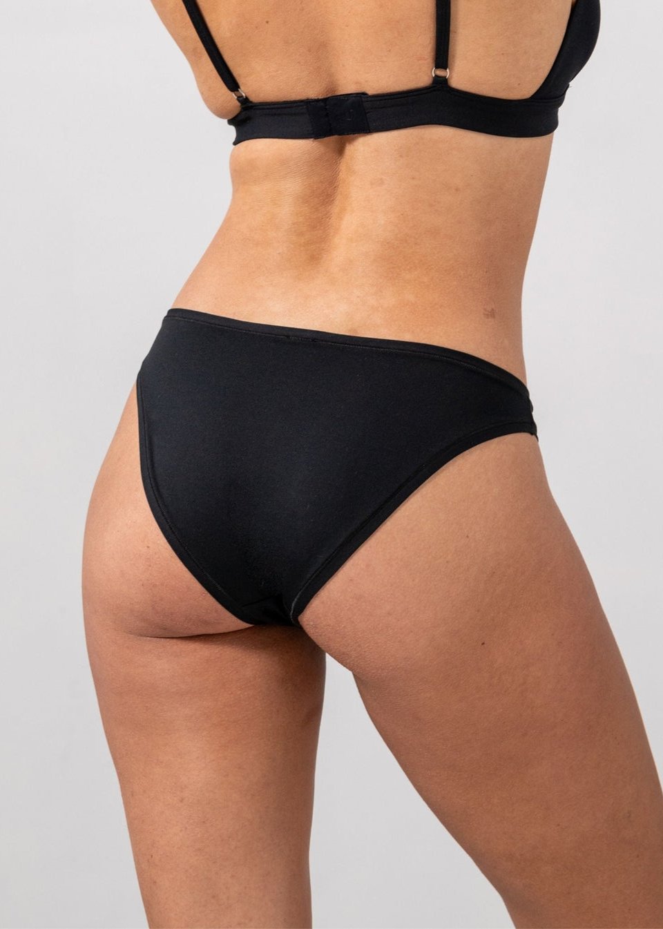 Culotte en matières recyclées | noir "micro bikini briefs - black"