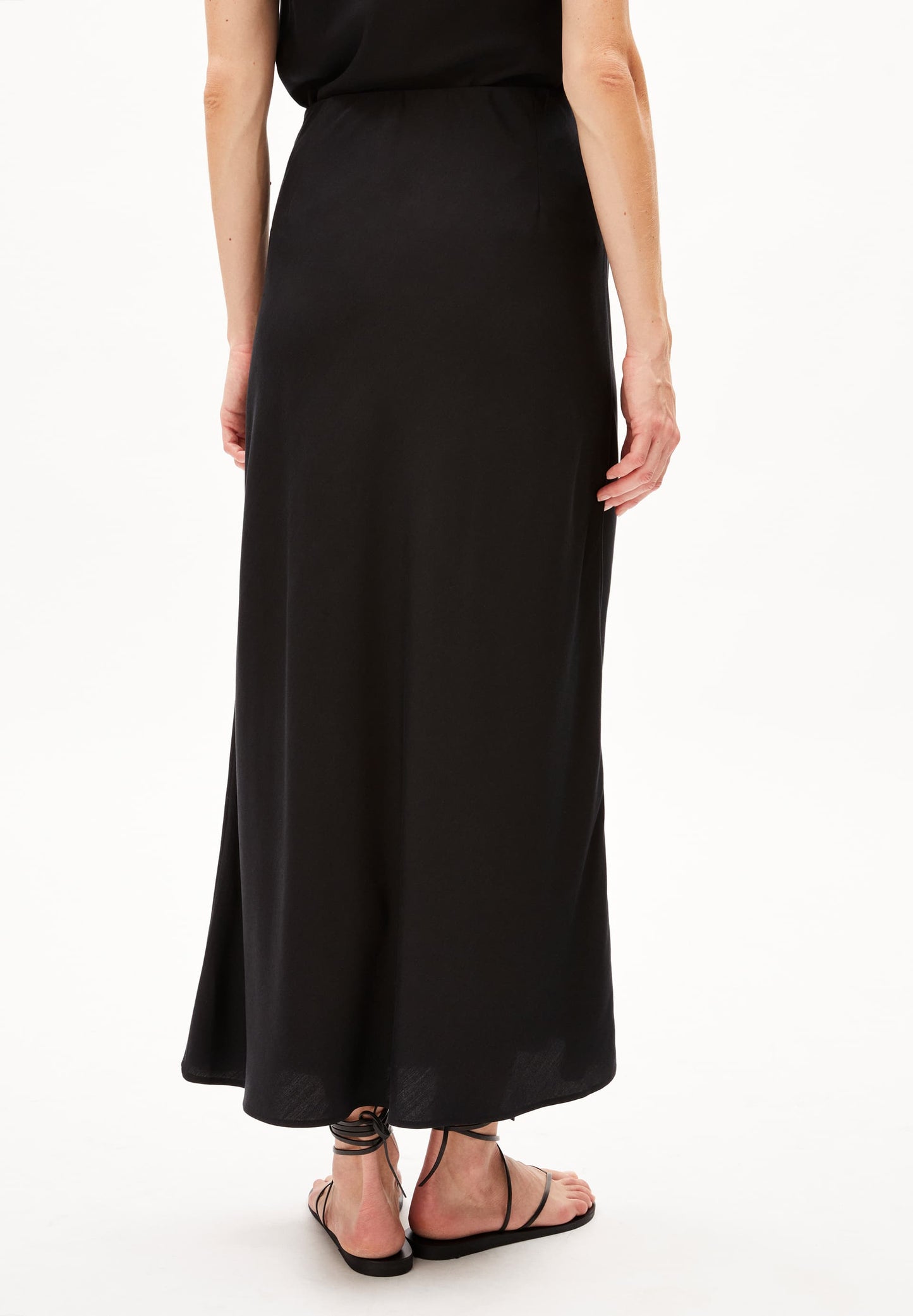 Jupe longue en tencel | noir "milajaana black"