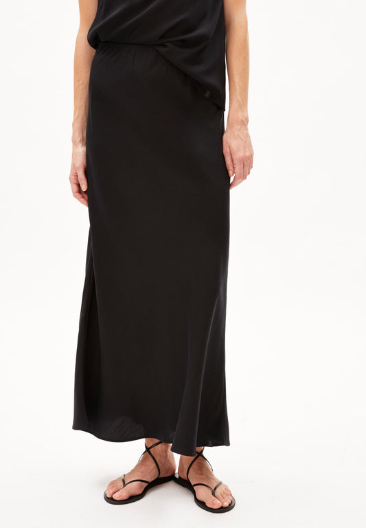 Jupe longue en tencel | noir "milajaana black"