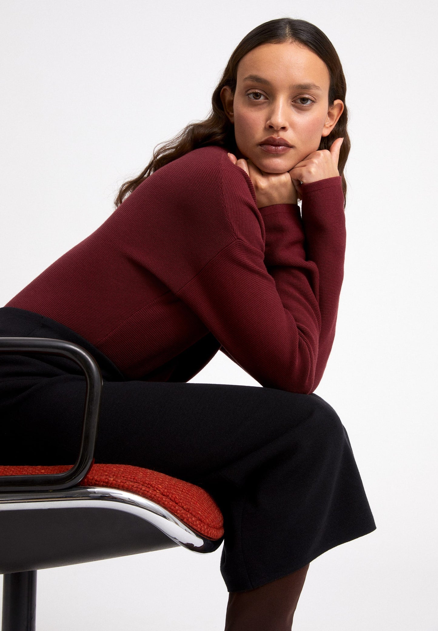 Jupe mi-longue noire en tencel et coton bio - MILANAA black