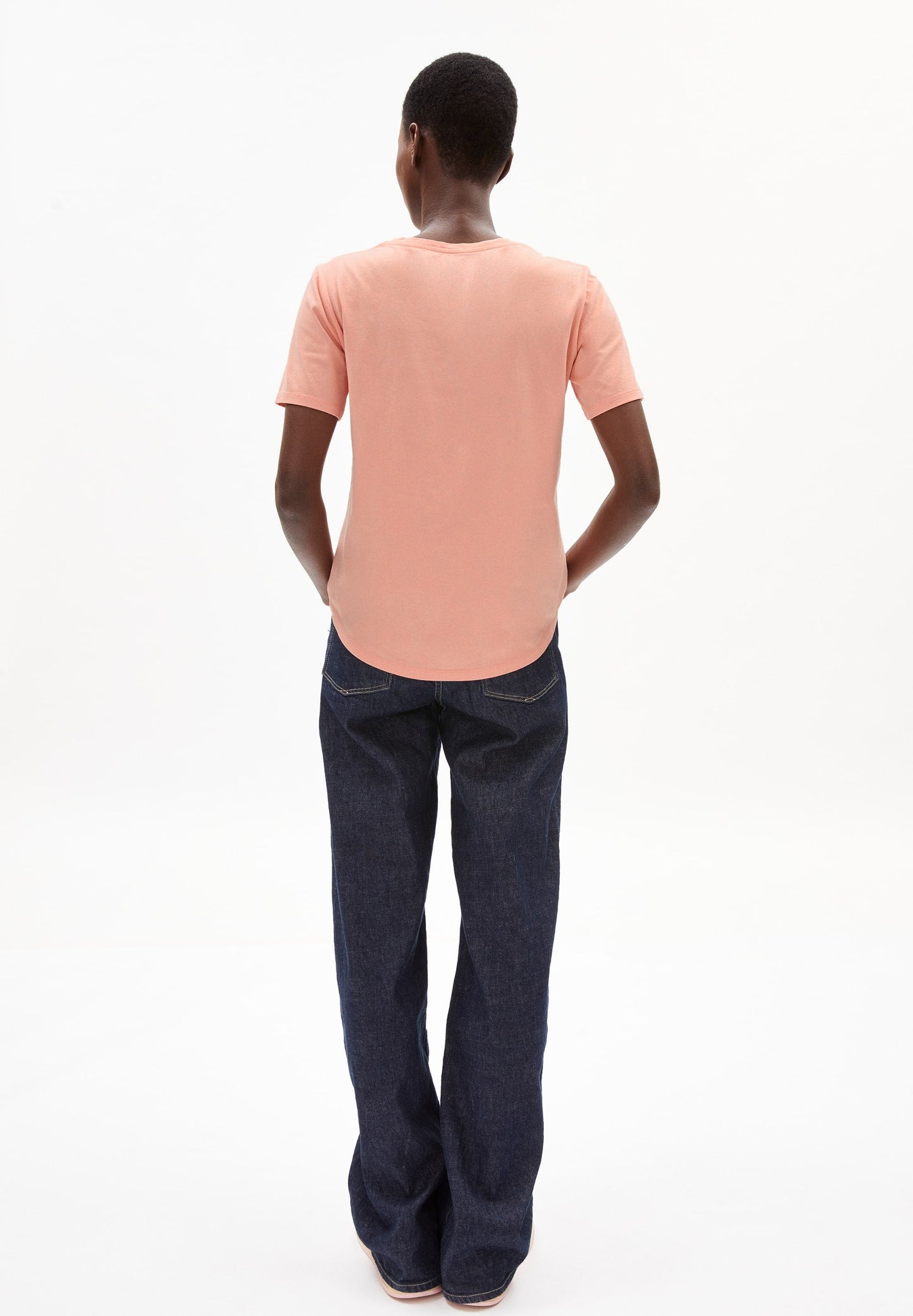 T-shirt rose en coton bio - minaa peach blossom