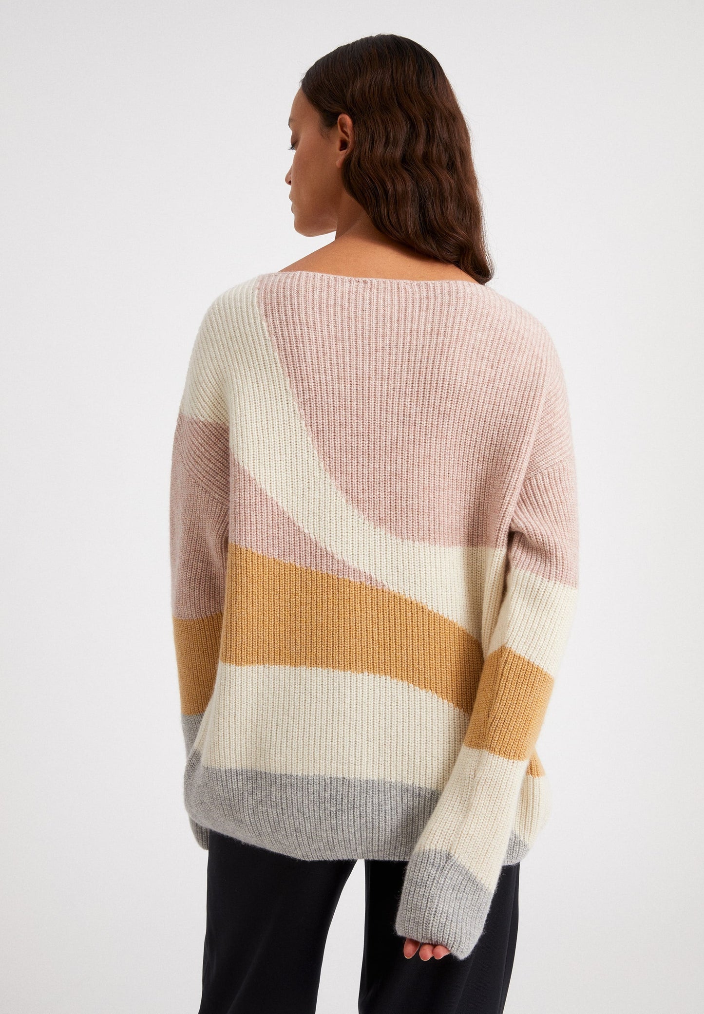 Pull graphique en laine bio et coton bio - MIYAA SOFT HILLS kinoko melange