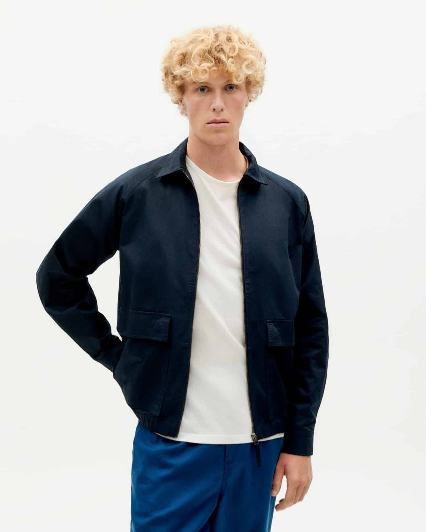 Veste zippée en coton bio | Marine "navy dragonfly jacket"