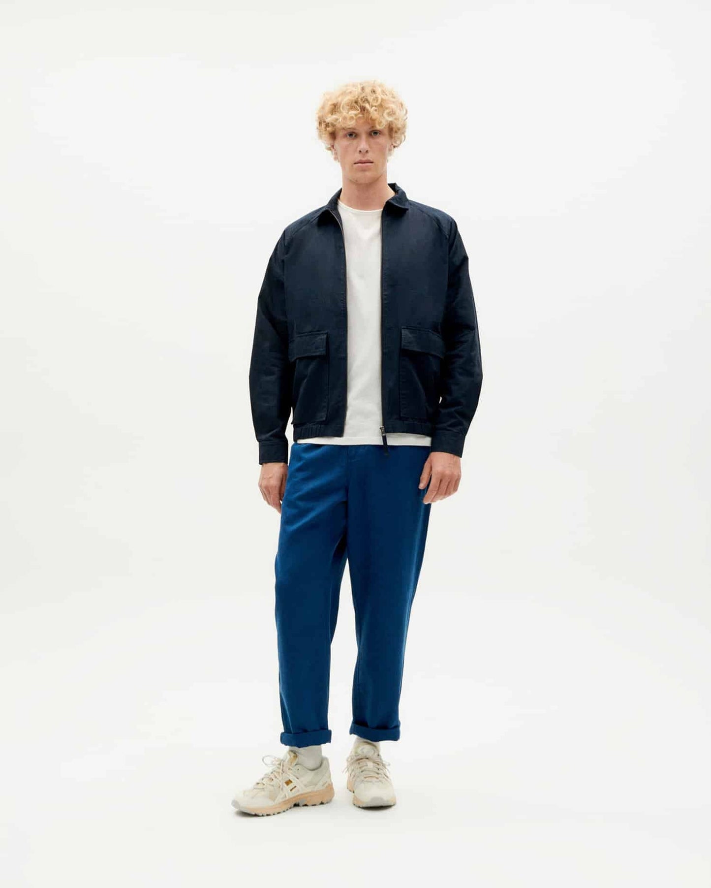 Veste zippée en coton bio | Marine "navy dragonfly jacket"