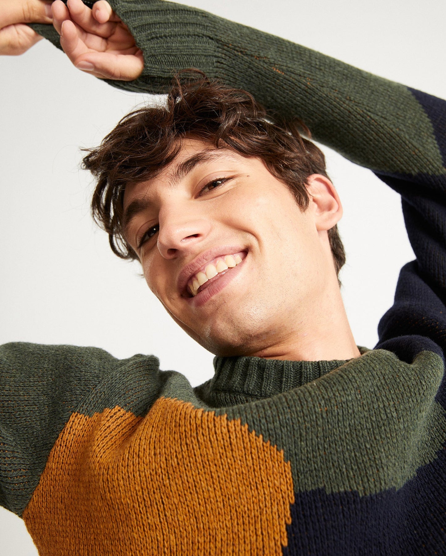 Pull graphique multicolore en laine certifiée - Khem multicolors