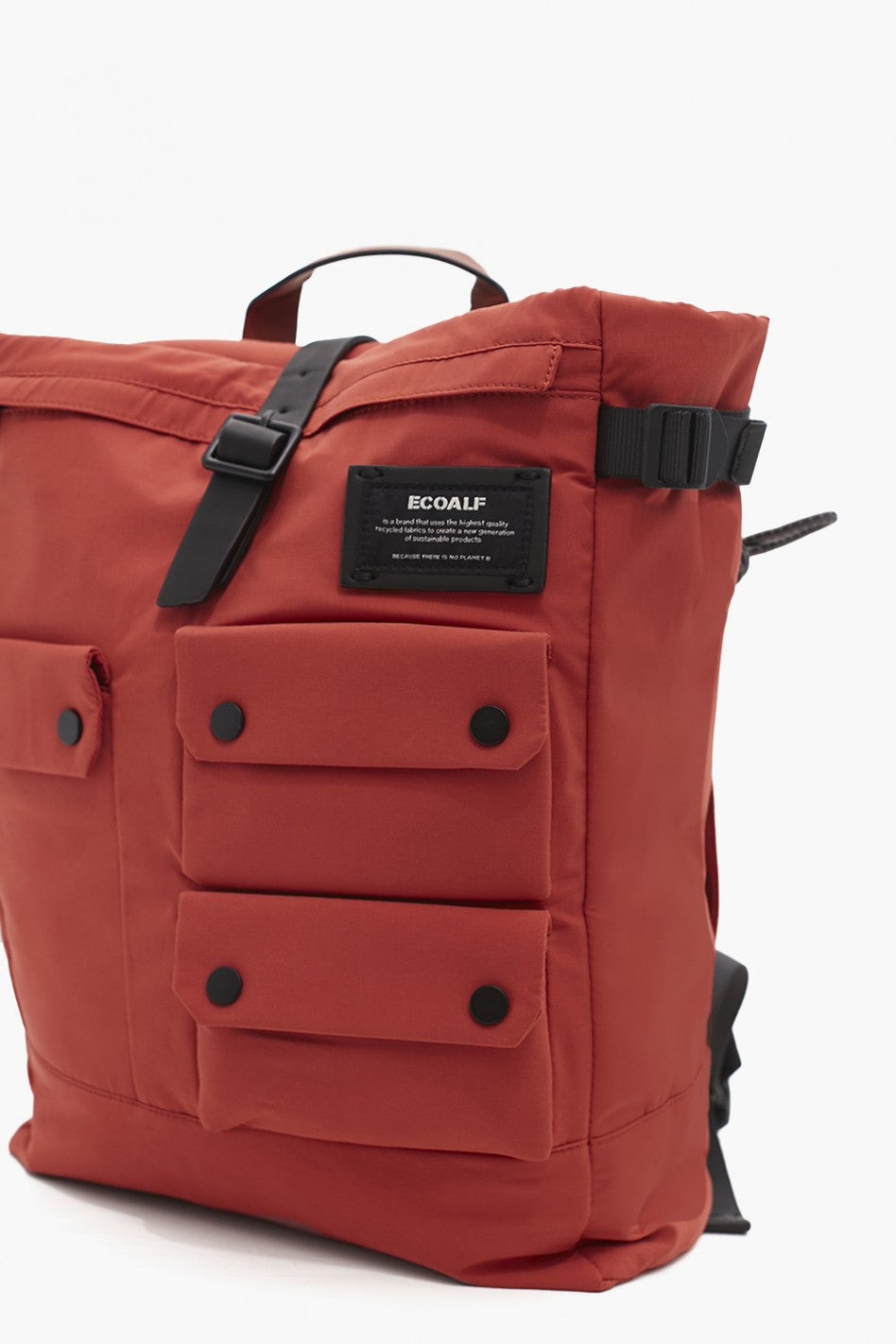 Sac à dos orange en PET recyclé et coton