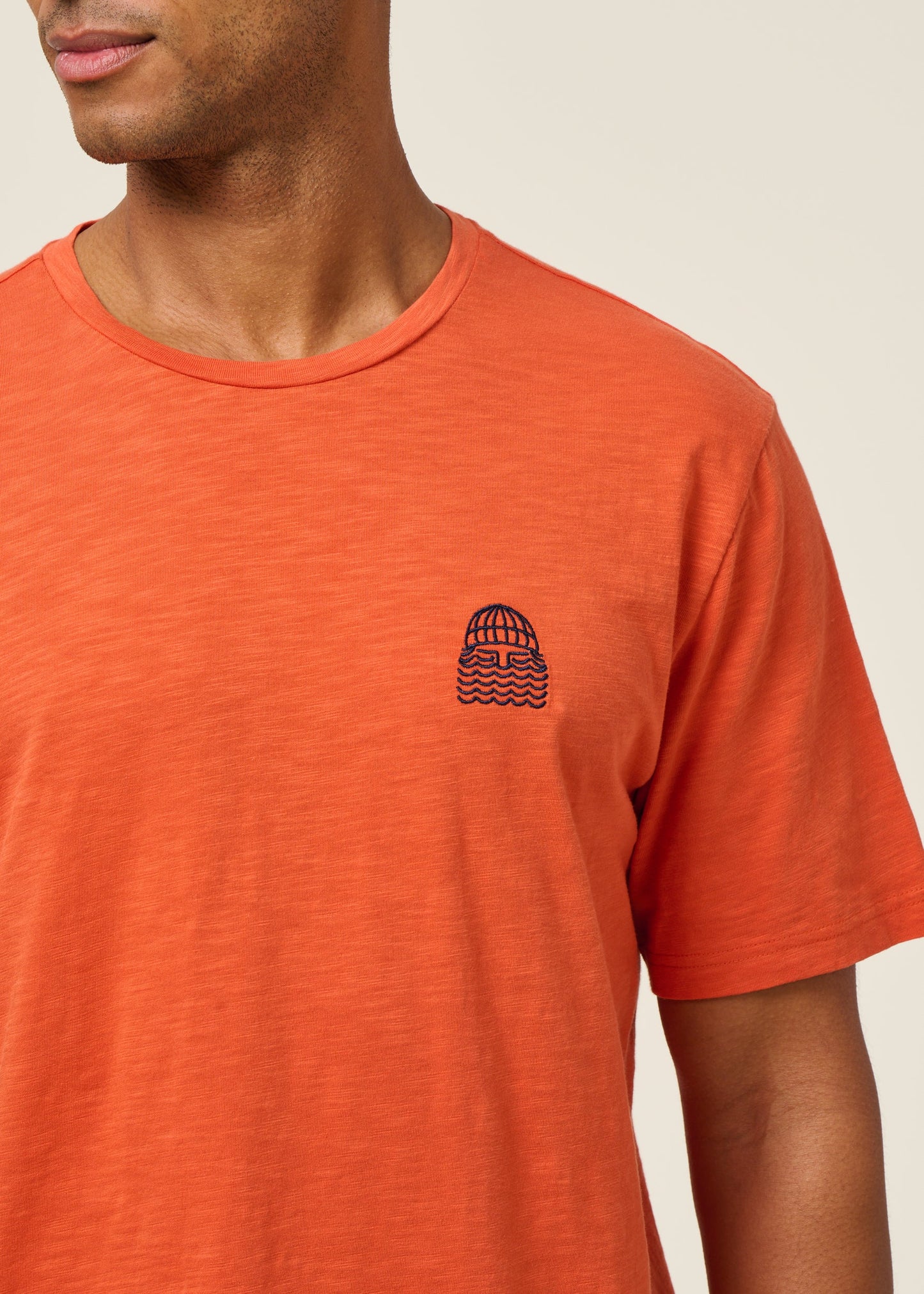 T-shirt en coton bio | orange "carrot mini to the sea tee"
