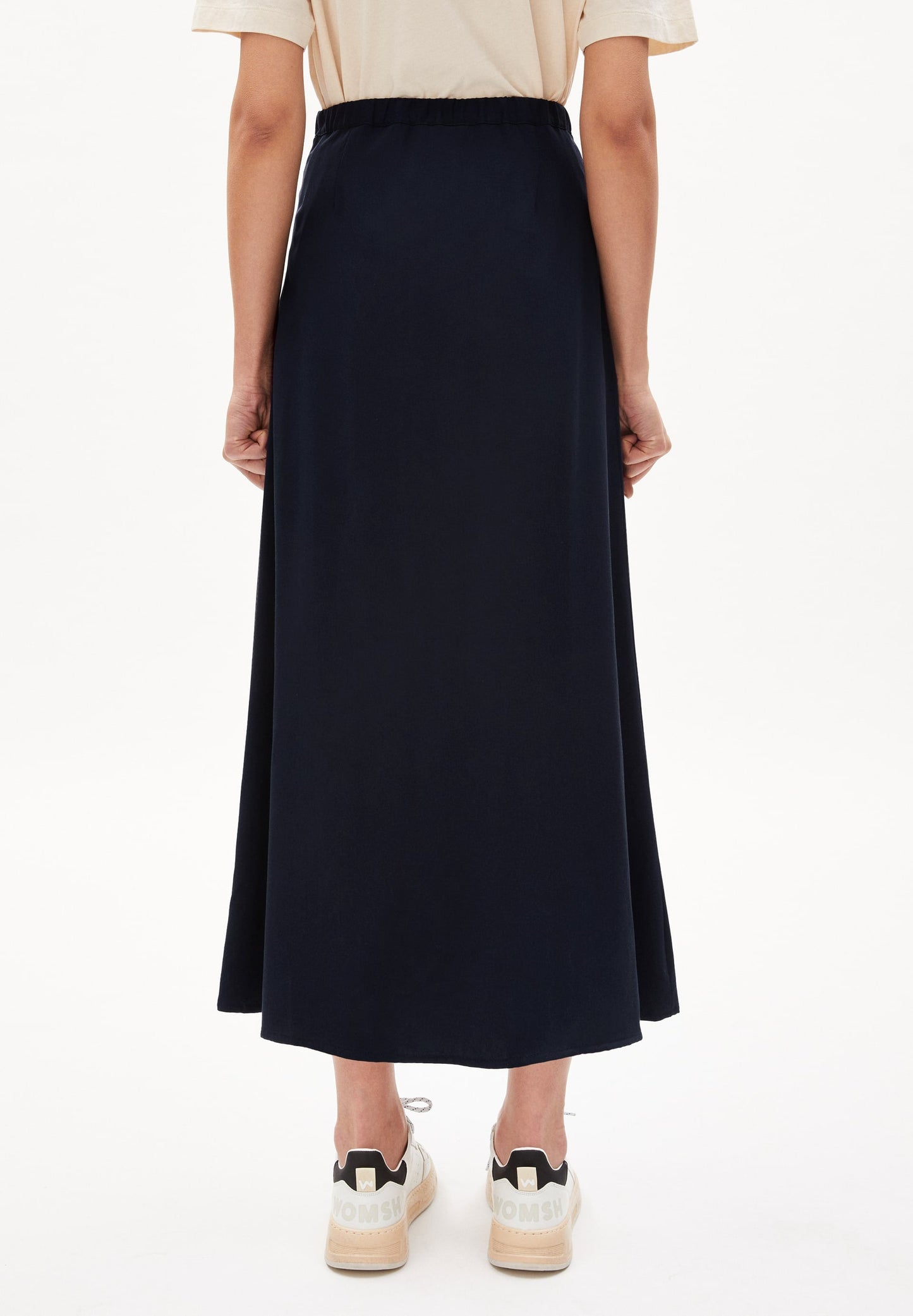 Jupe midi marine en ecovero - monicaa night sky