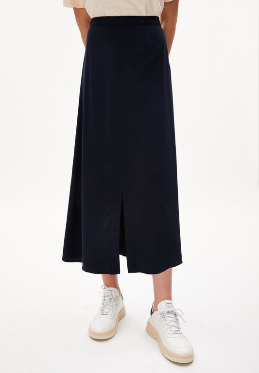 Jupe midi marine en ecovero - monicaa night sky