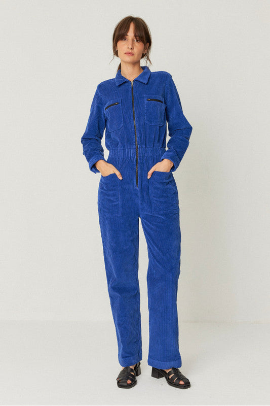 Combinaison en coton biologique | bleu "mono argi indigo blue"