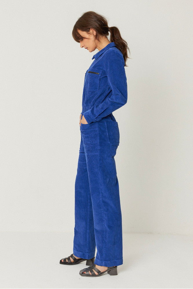 Combinaison en coton biologique | bleu "mono argi indigo blue"