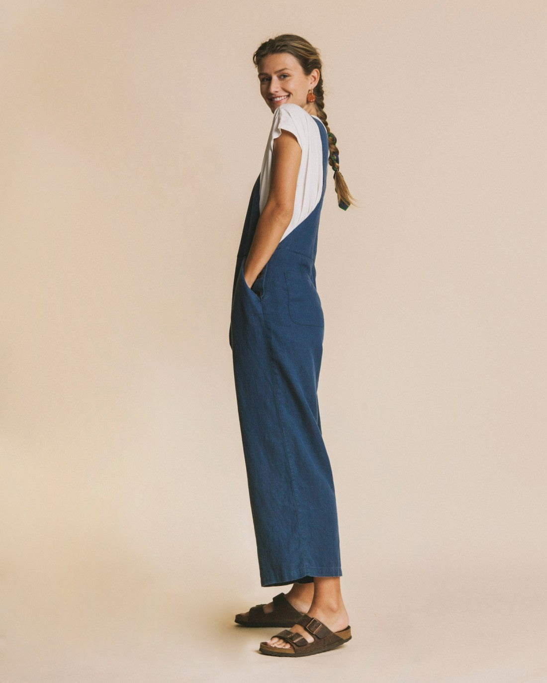 Combinaison bleu canard en chanvre et tencel - Kasaï