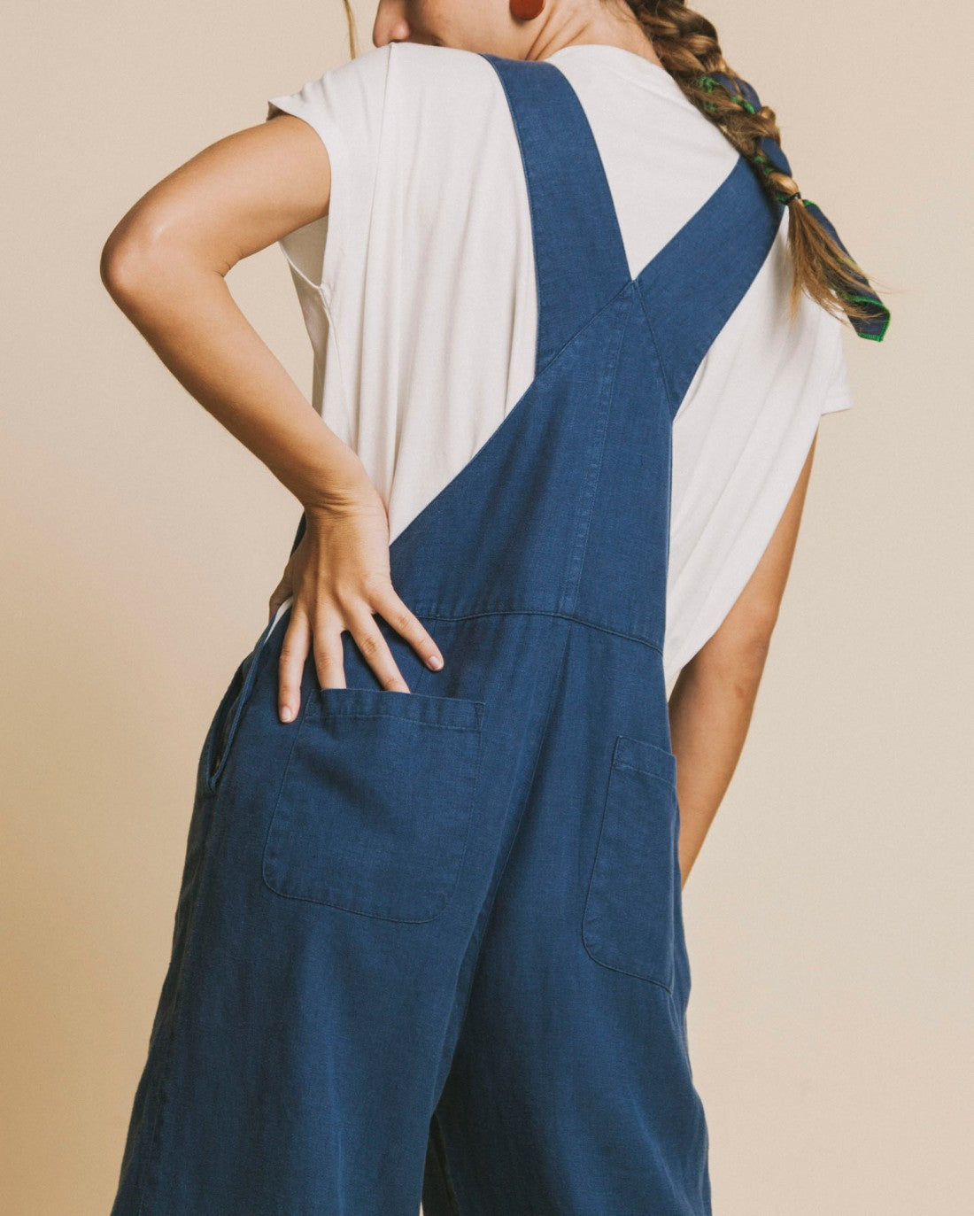 Combinaison bleu canard en chanvre et tencel - Kasaï