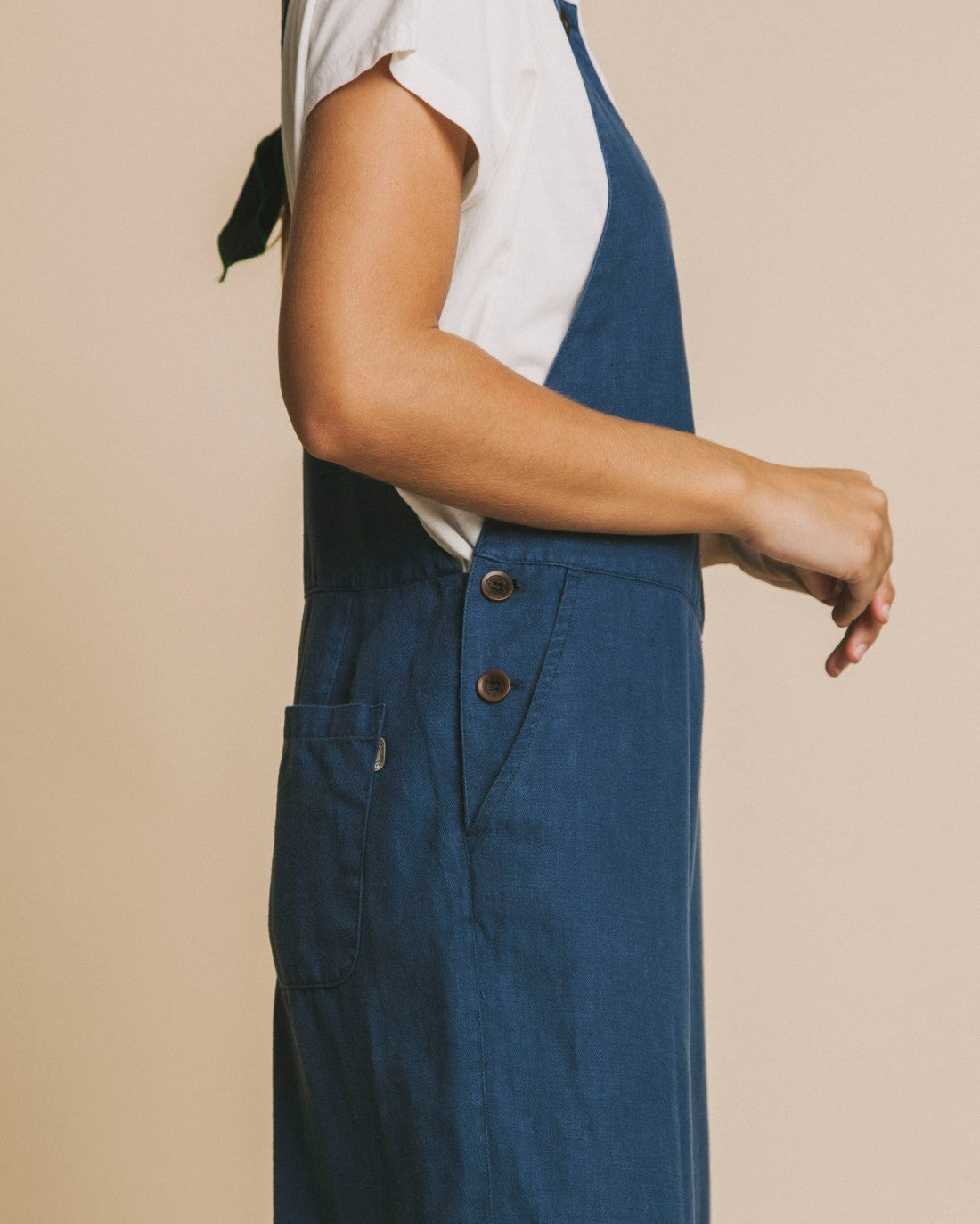 Combinaison bleu canard en chanvre et tencel - Kasaï