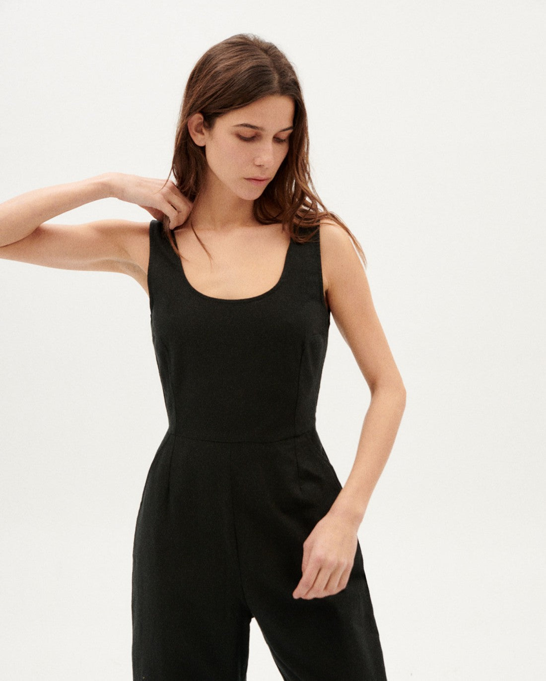 Combinaison noire en coton bio - BLACK RAFFLESIA JUMPSUIT