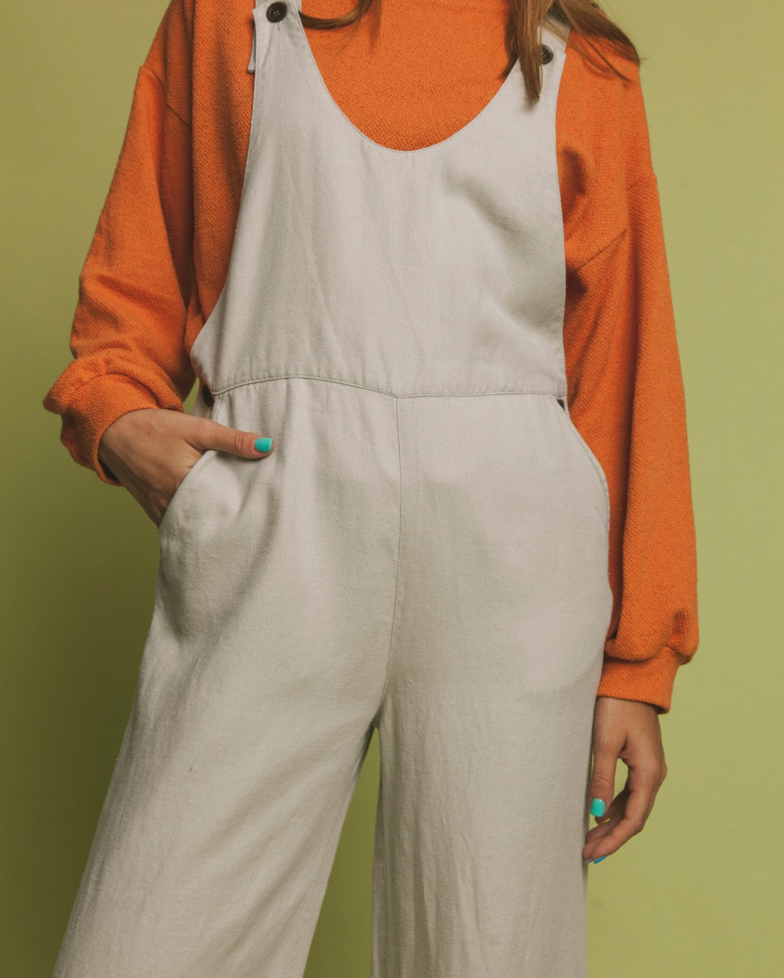 Combinaison beige en chanvre et tencel - Kasaï