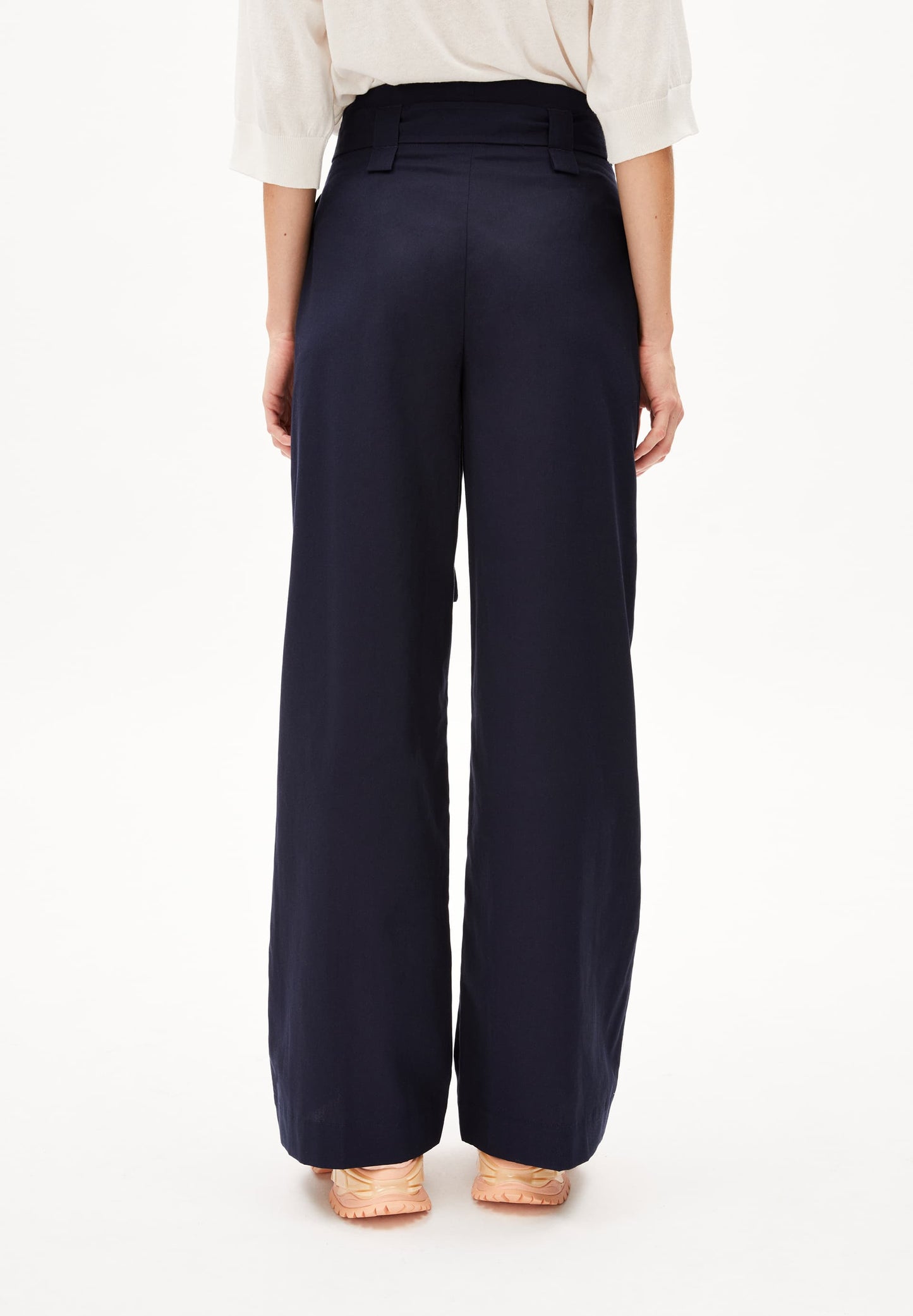 Pantalon ample en coton bio | marine "morenaaja night sky"
