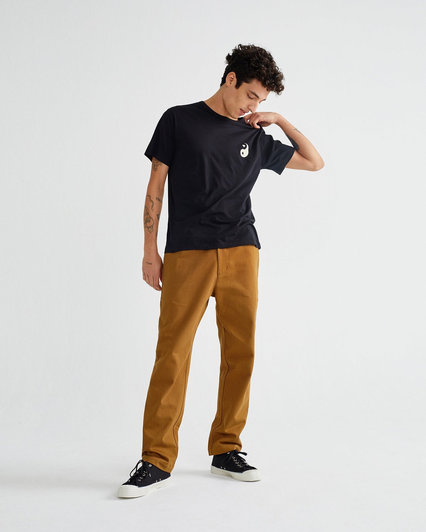 Pantalon ample camel en coton bio - Travel