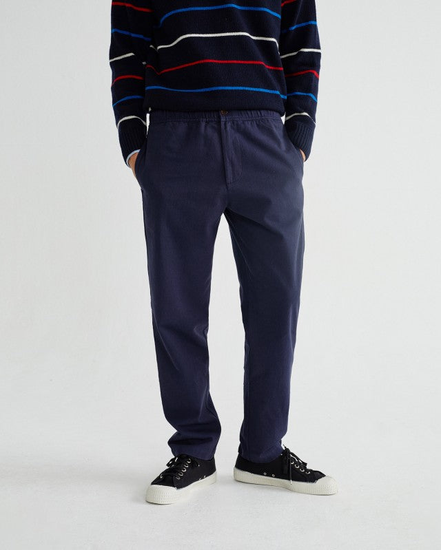 Pantalon ample marine en coton bio - Travel