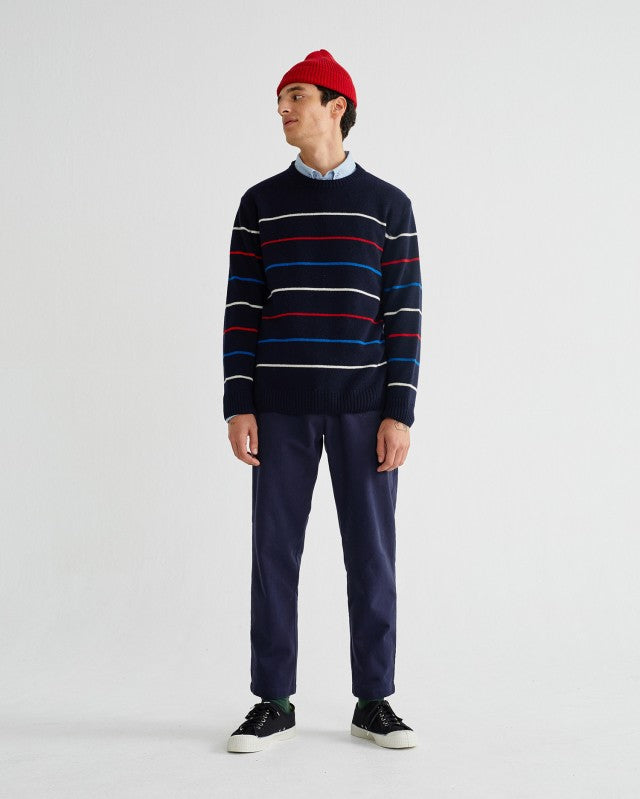 Pantalon ample marine en coton bio - Travel