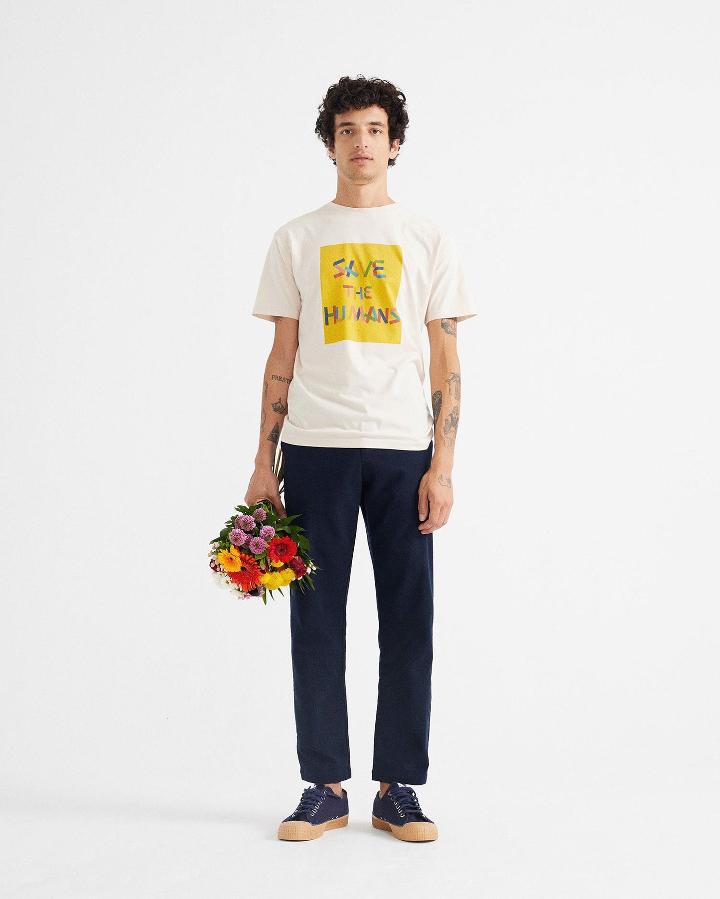 Pantalon bleu marine en coton bio - Travel