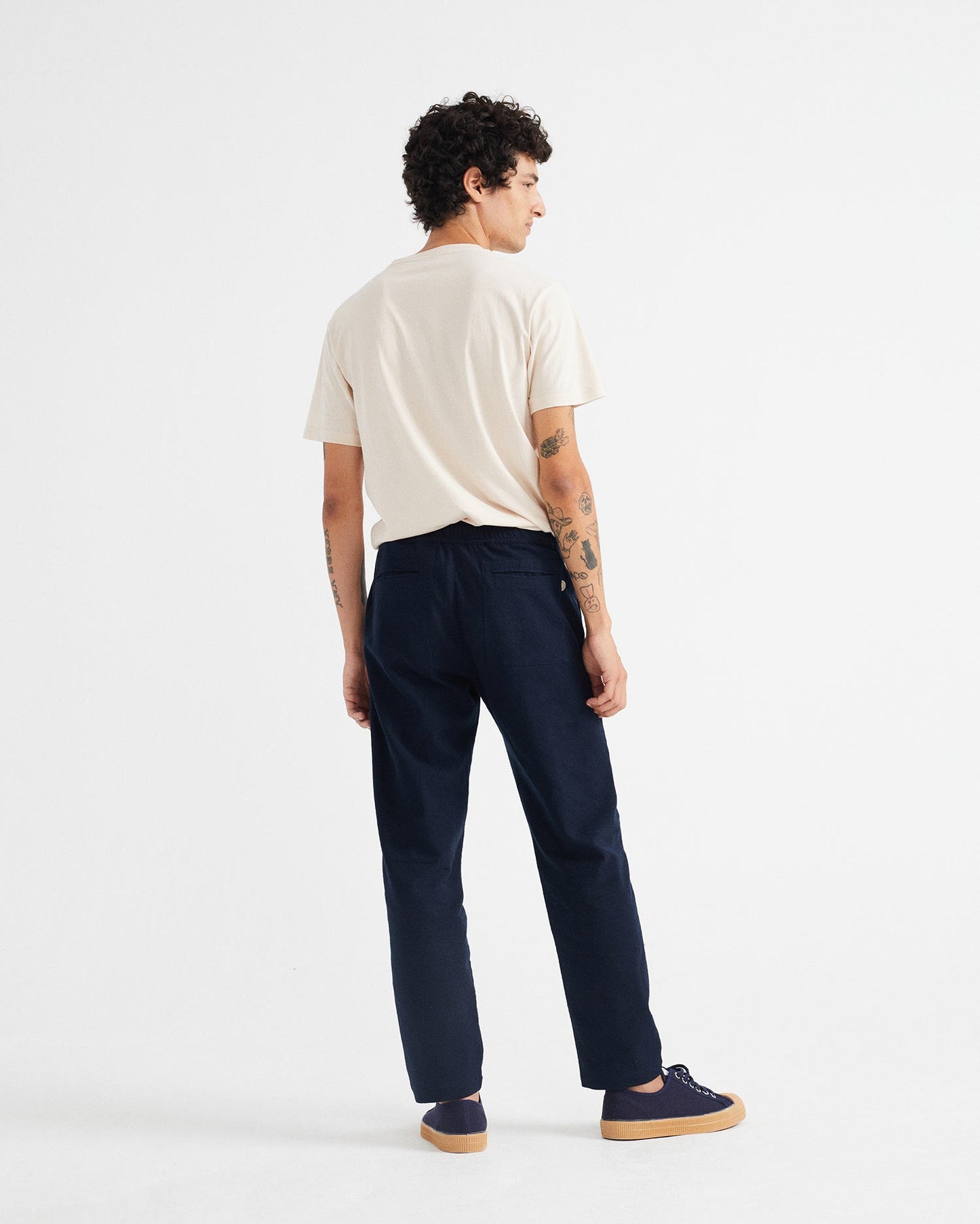 Pantalon bleu marine en coton bio - Travel