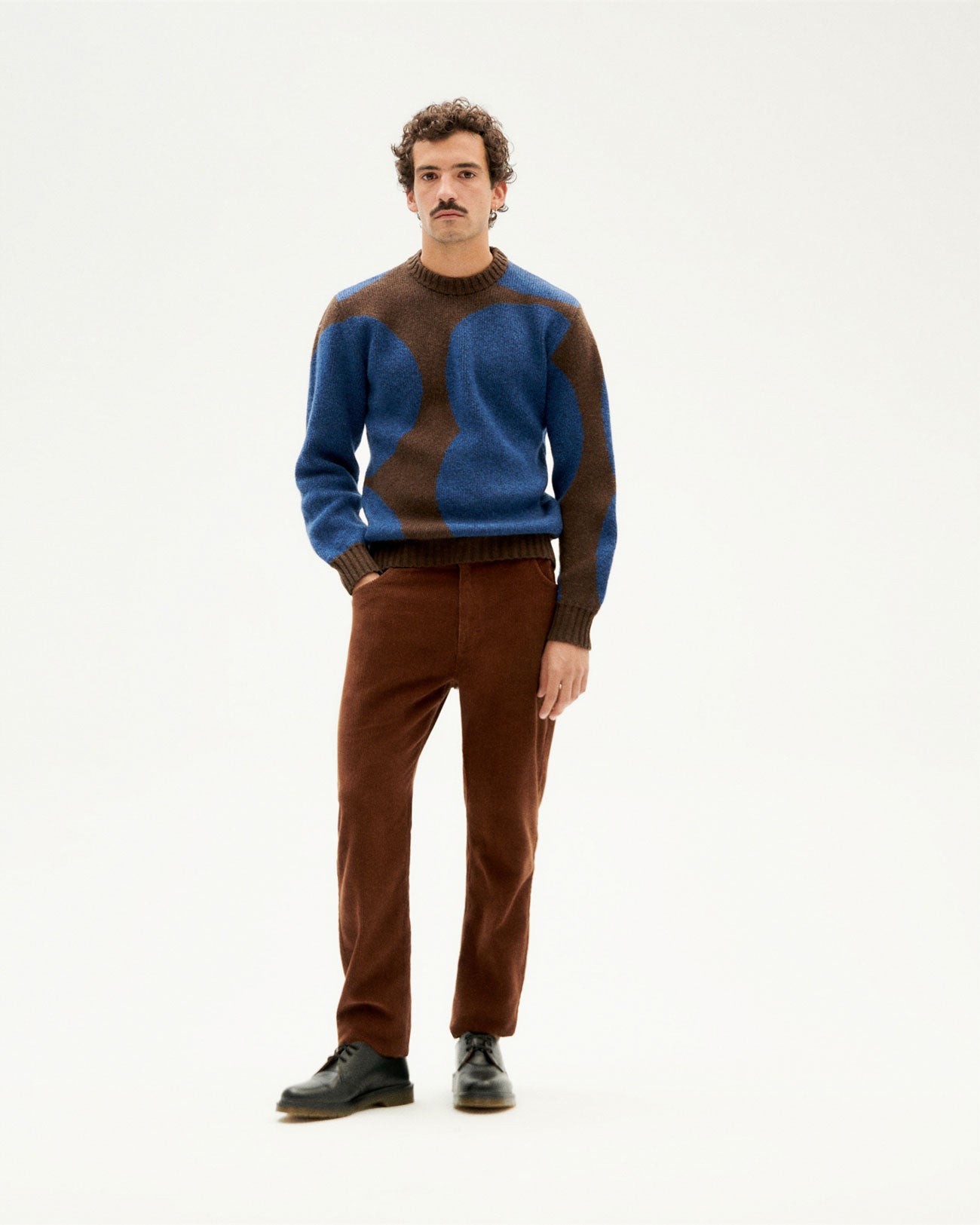 Pantalon en velours côtelé de coton bio | marron "chocolate corduroy five pockets pants"