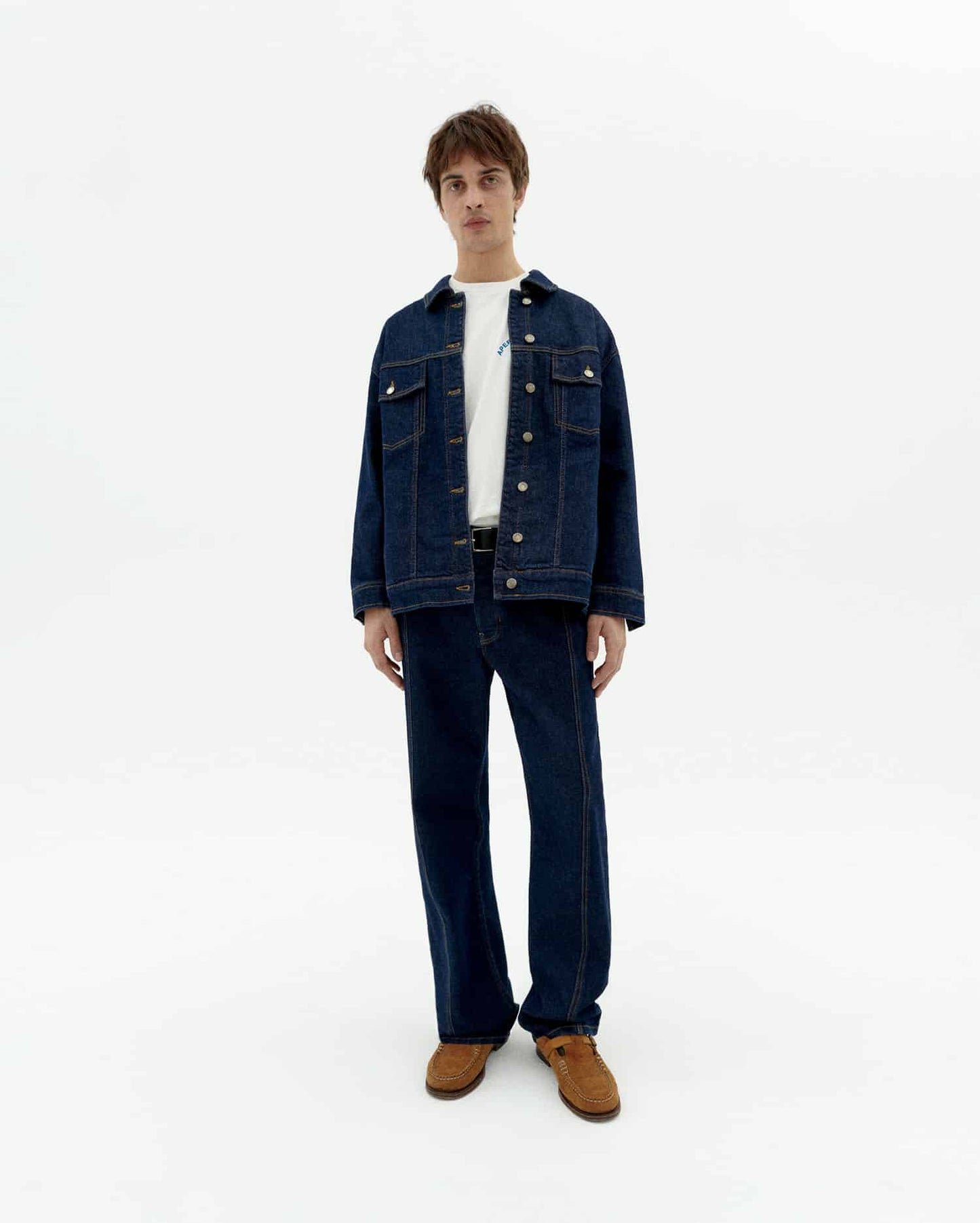 Jean ample en coton biologique | bleu "denim medium wash rainn pants - denim"