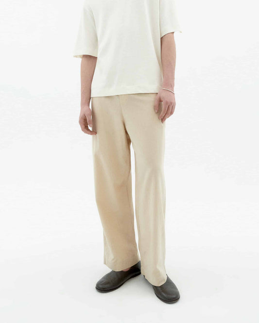 Pantalon fluide en coton bio | écru "Marygold marcelo pants"