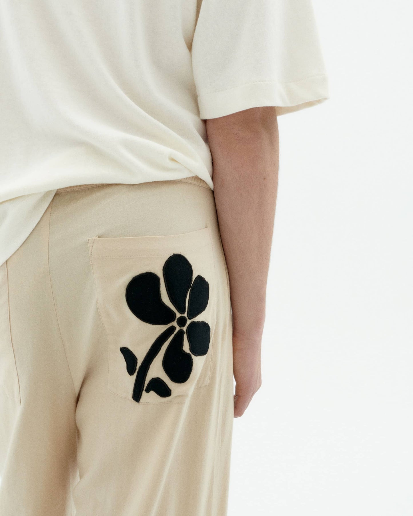 Pantalon fluide en coton bio | écru "Marygold marcelo pants"