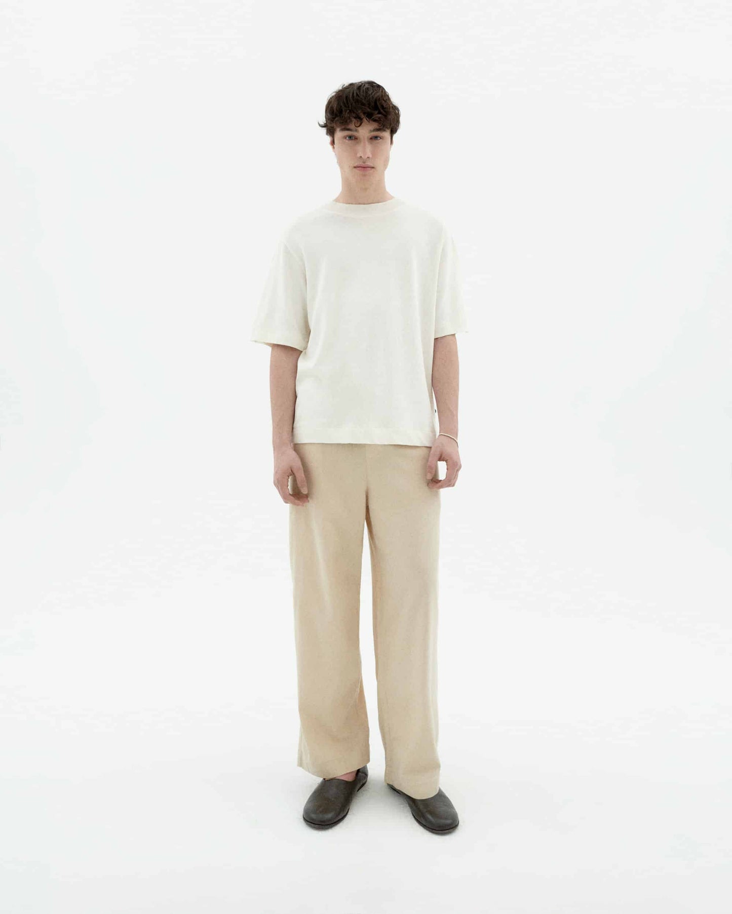 Pantalon fluide en coton bio | écru "Marygold marcelo pants"