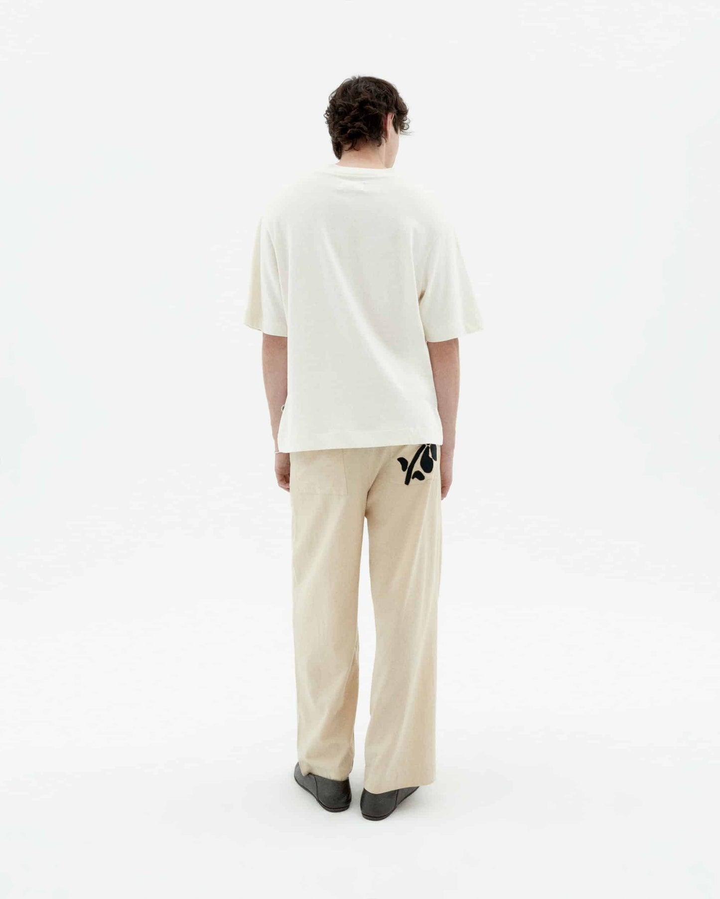 Pantalon fluide en coton bio | écru "Marygold marcelo pants"