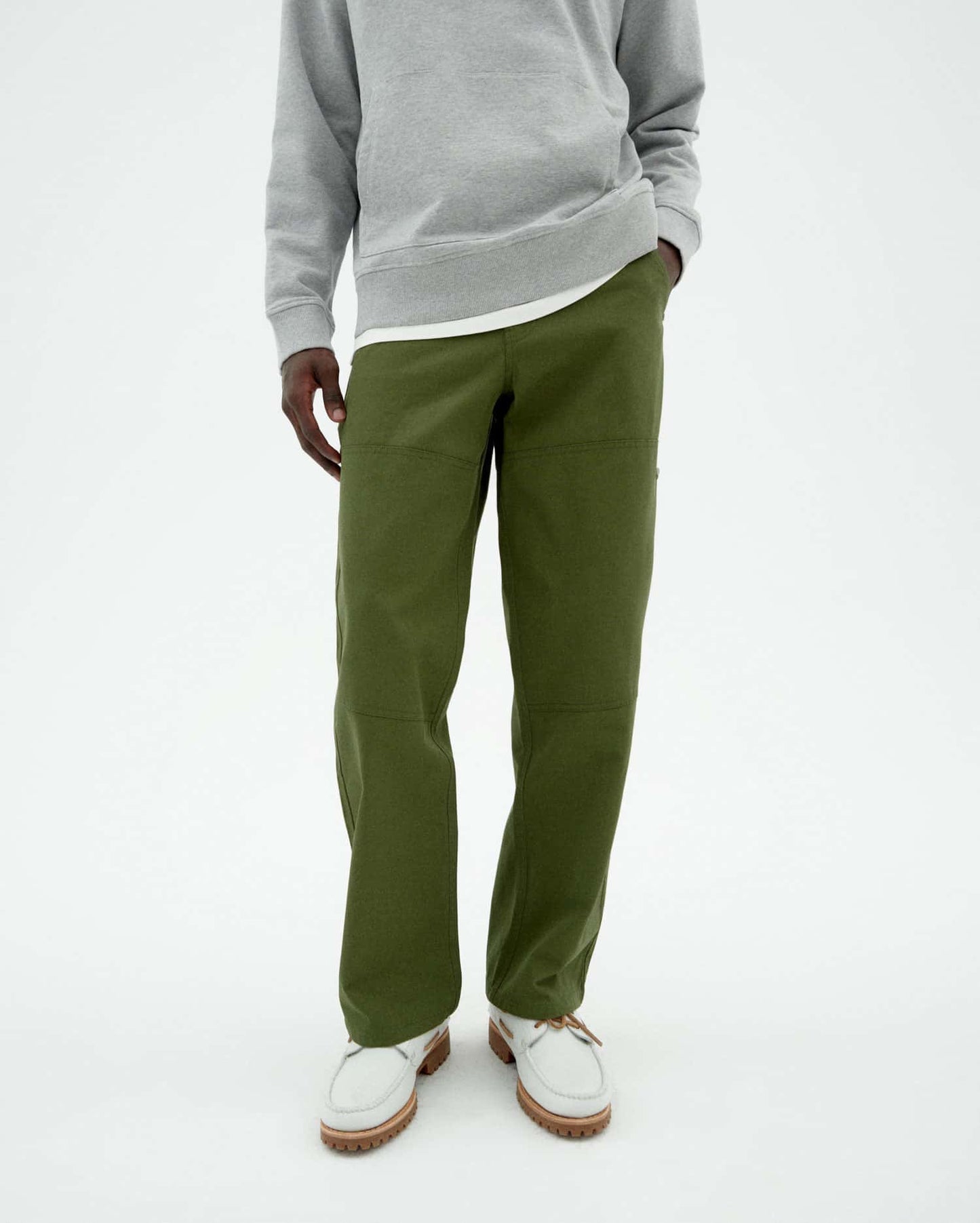 Pantalon droit en coton bio | vert "Kentia owen pants - green"
