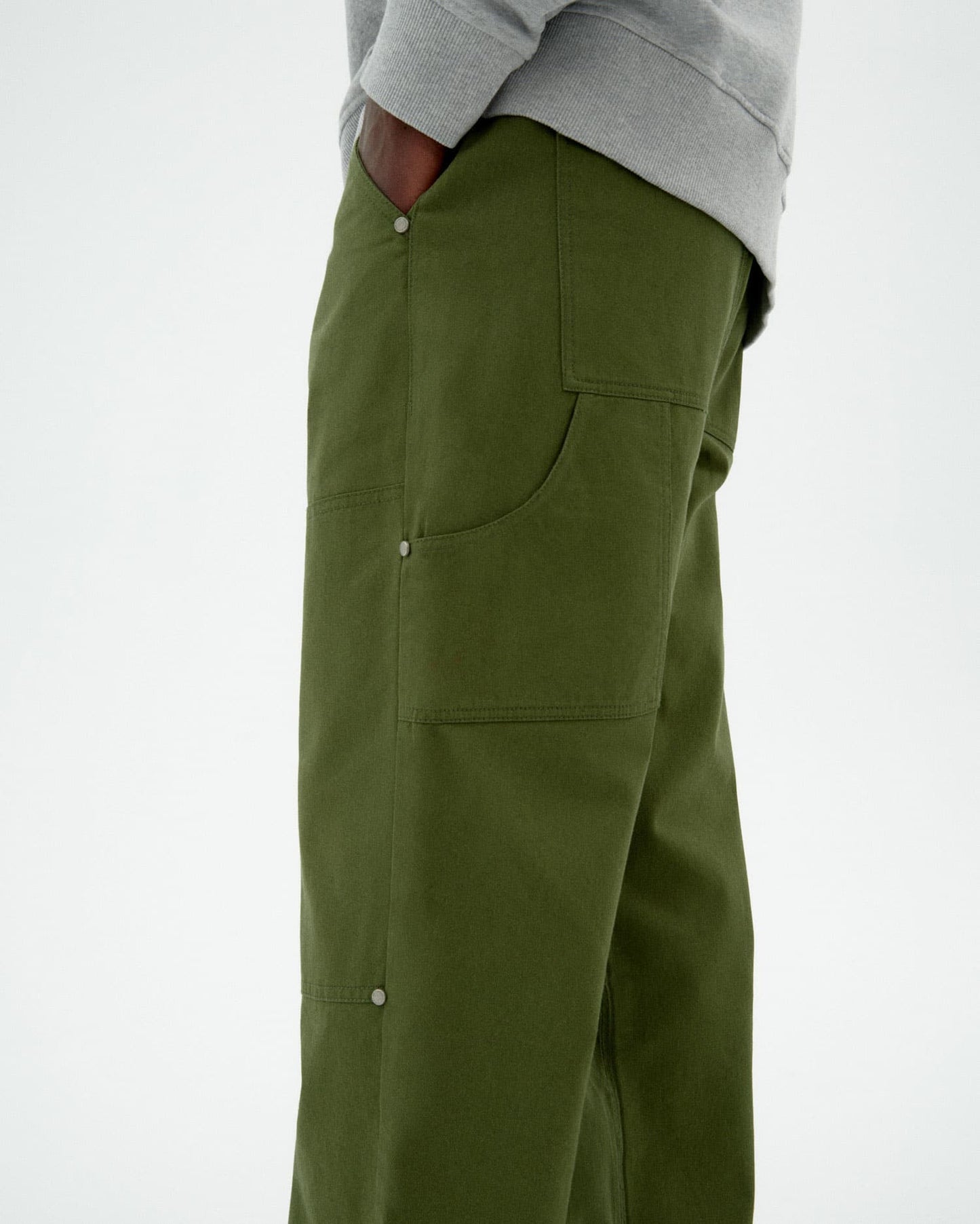 Pantalon droit en coton bio | vert "Kentia owen pants - green"