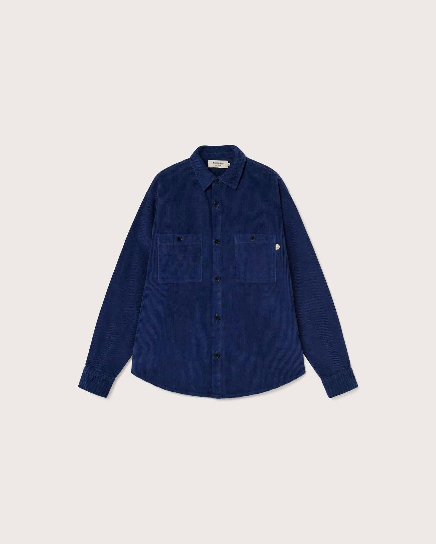 Surchemise en velours de coton bio - marine "navy corduroy bes overshirt"