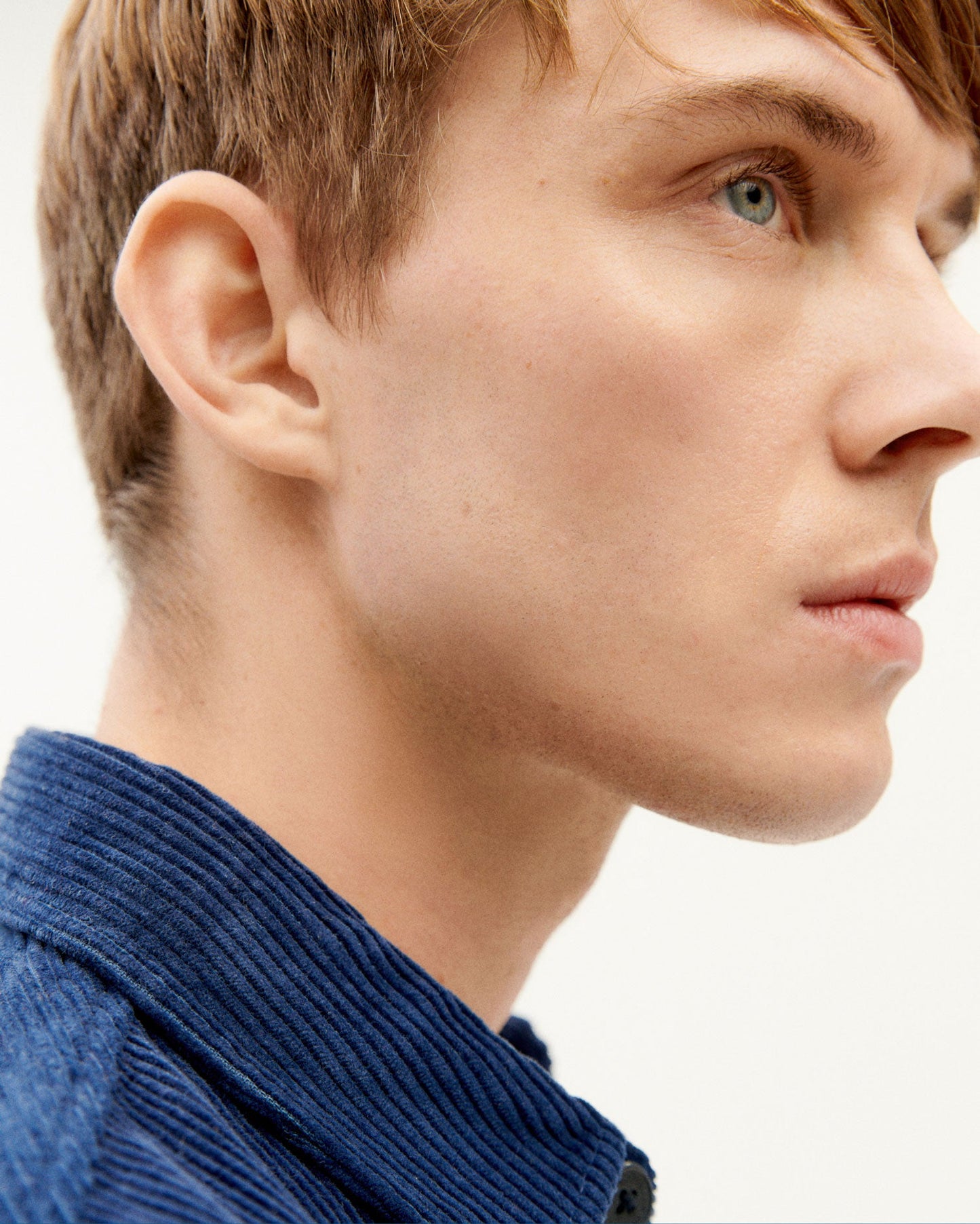 Surchemise en velours de coton bio - marine "navy corduroy bes overshirt"