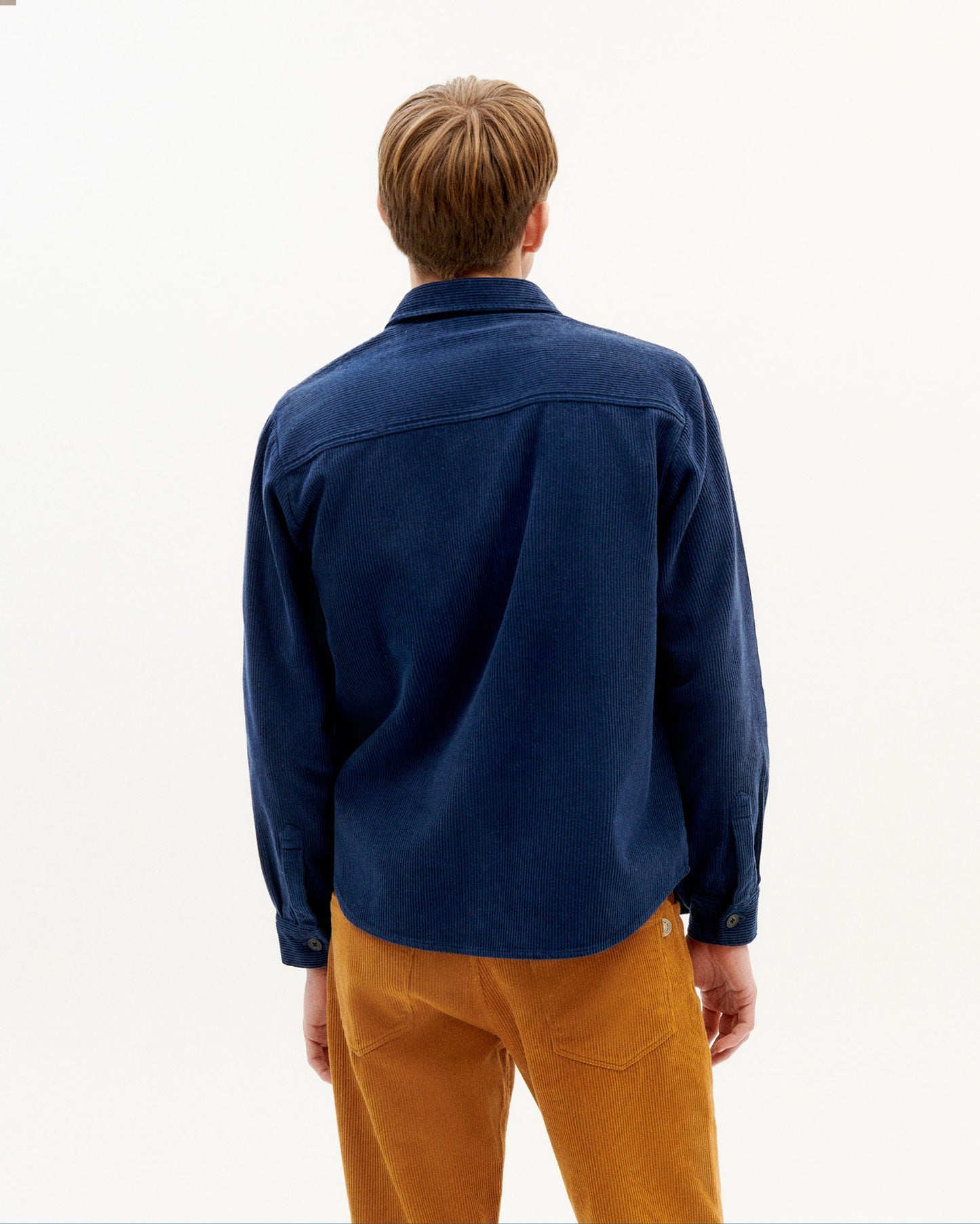 Surchemise en velours de coton bio - marine "navy corduroy bes overshirt"