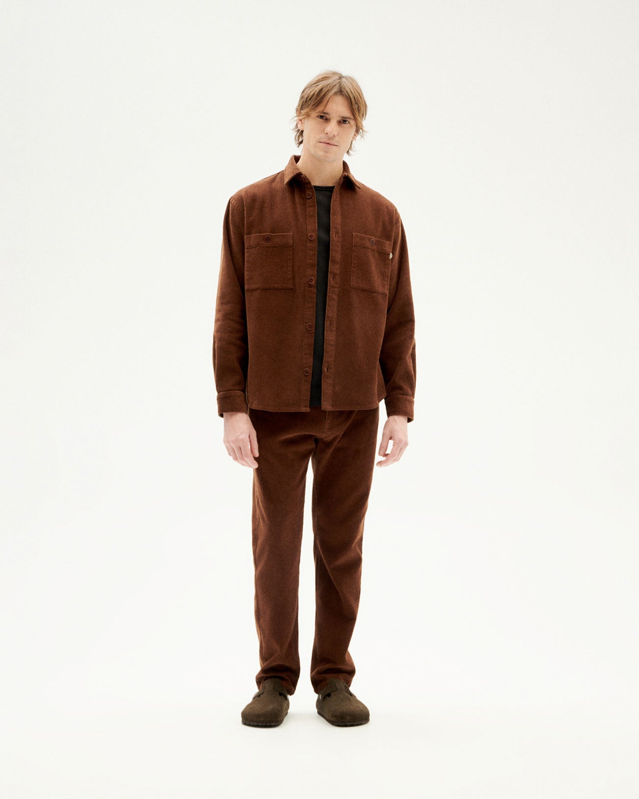 Surchemise velours côtelé en coton bio | marron "chocolate corduroy bes overshirt"