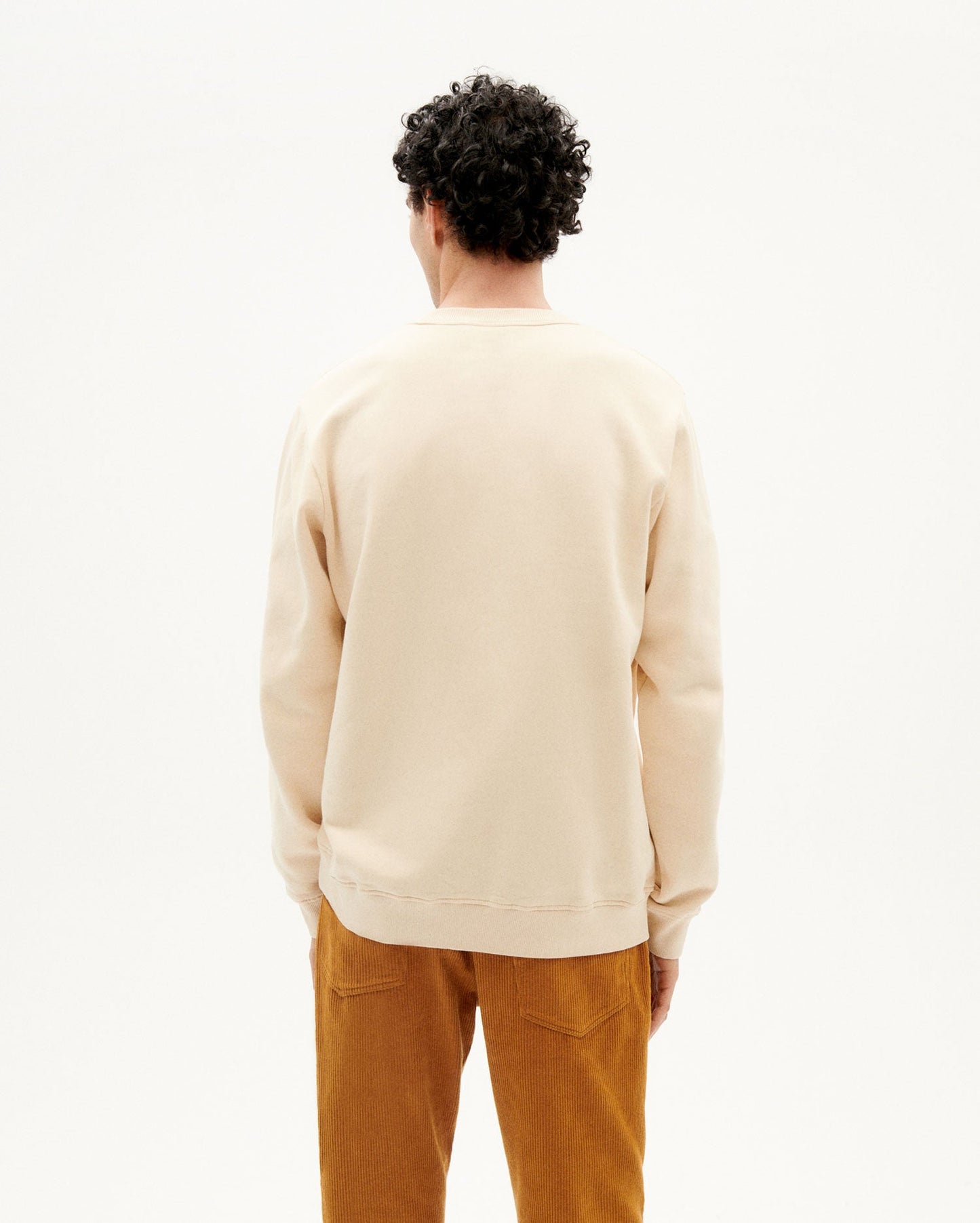 Sweatshirt écru imprimé en coton bio-  le soleil sweatshirt ivory