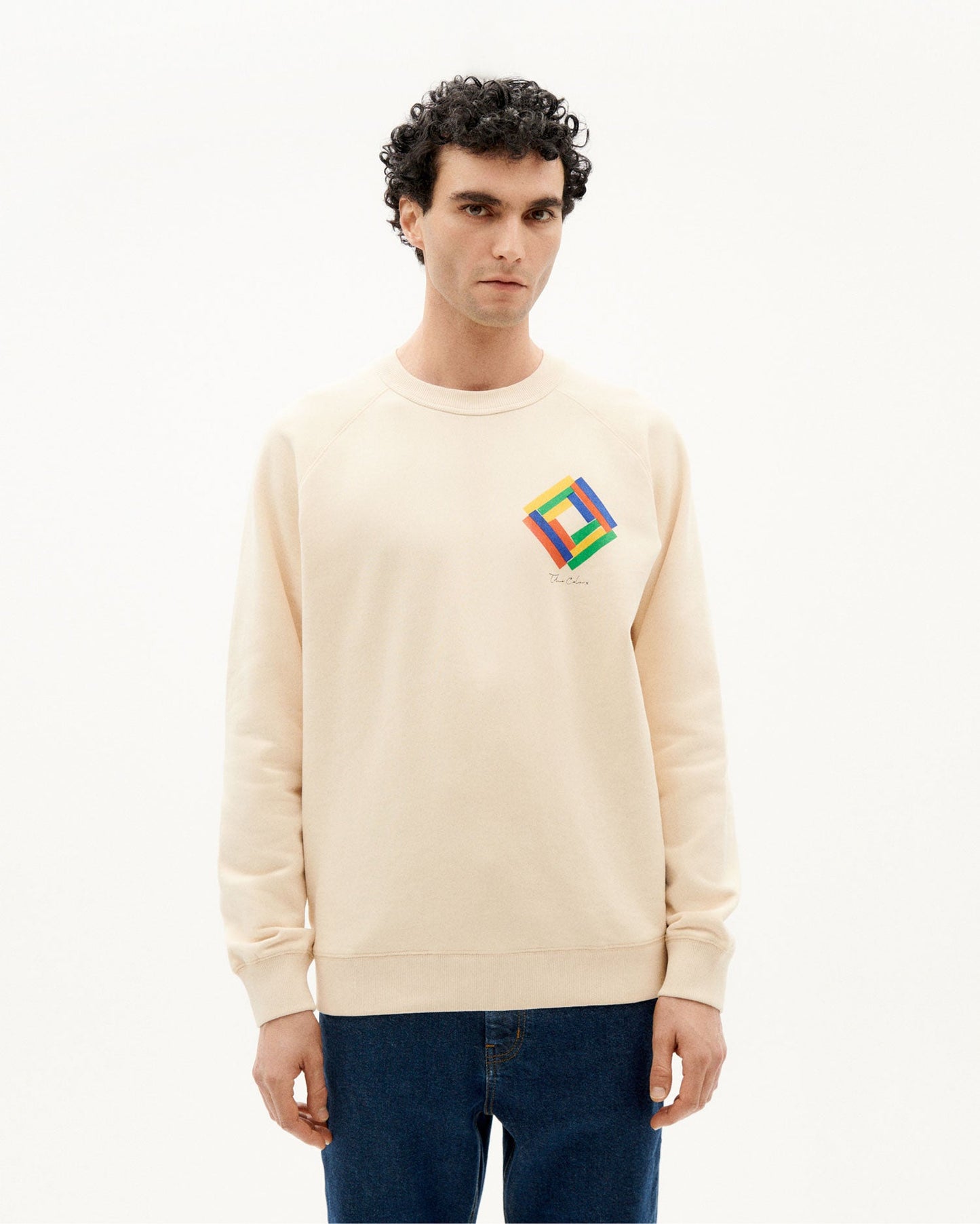 Sweat écru en coton bio - chromatic sweatshirt ivory