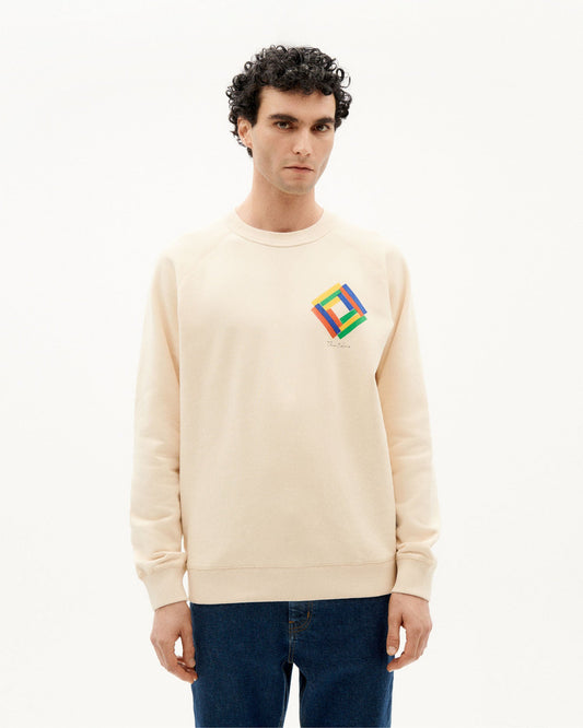 Sweat écru en coton bio - chromatic sweatshirt ivory