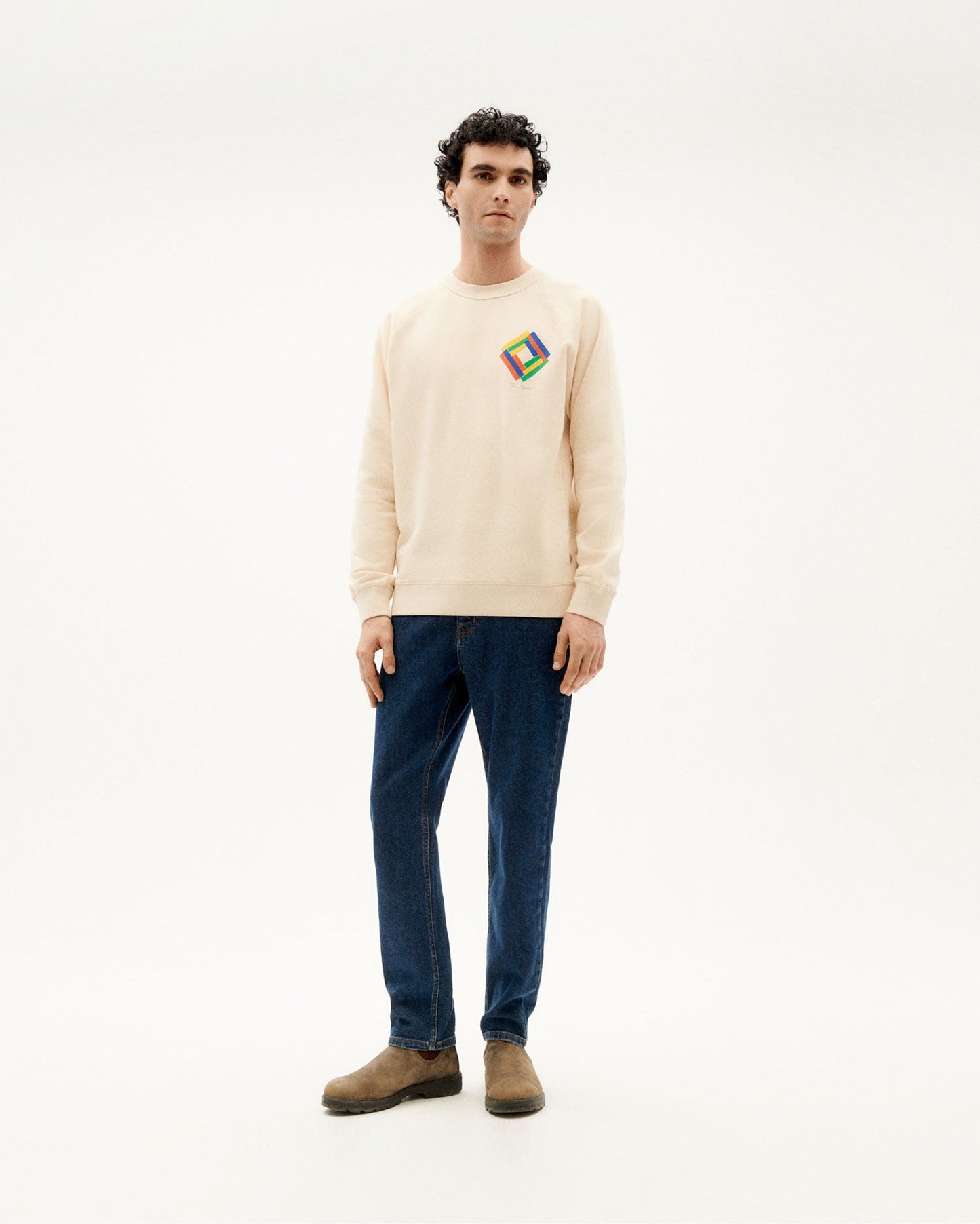 Sweat écru en coton bio - chromatic sweatshirt ivory