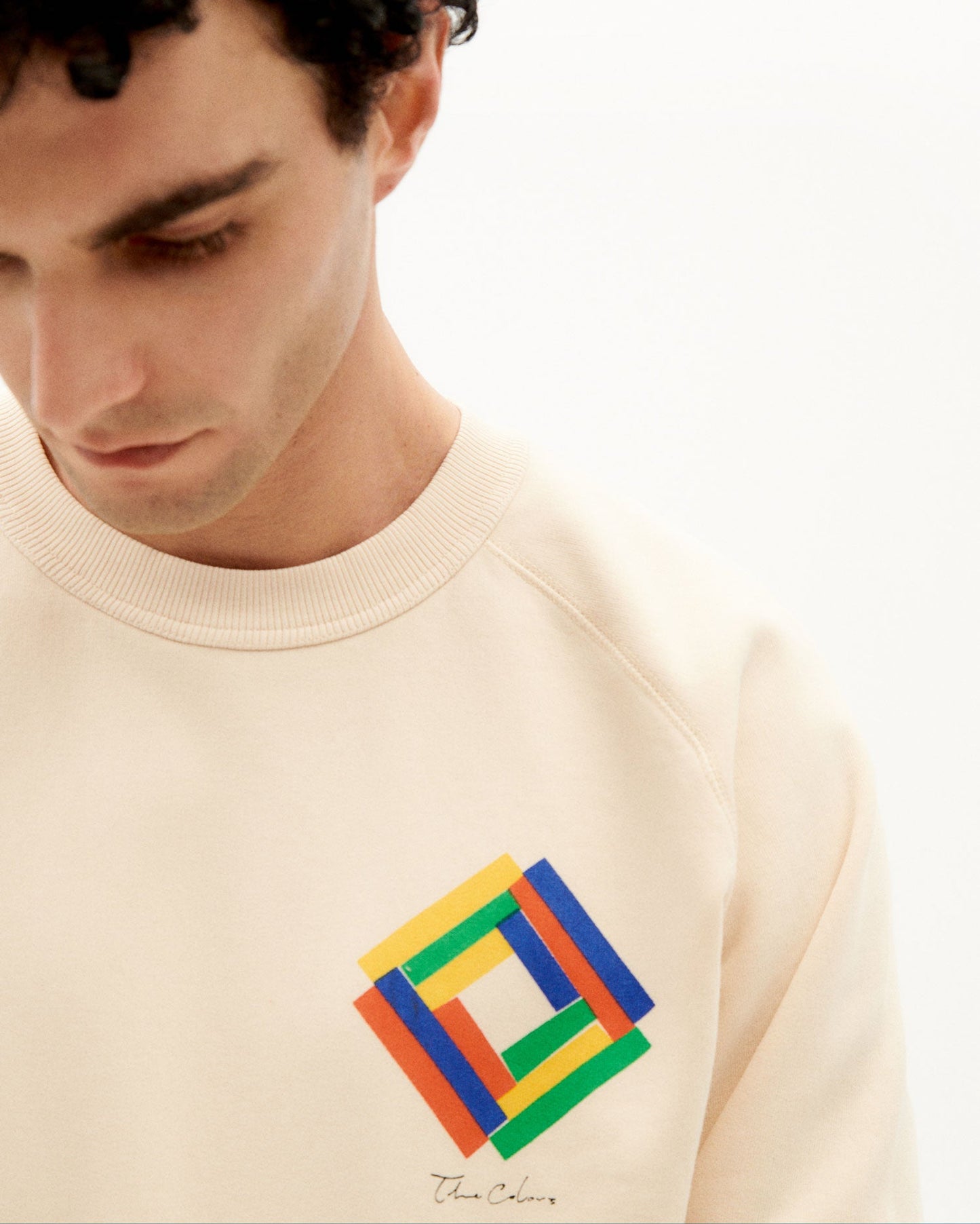 Sweat écru en coton bio - chromatic sweatshirt ivory