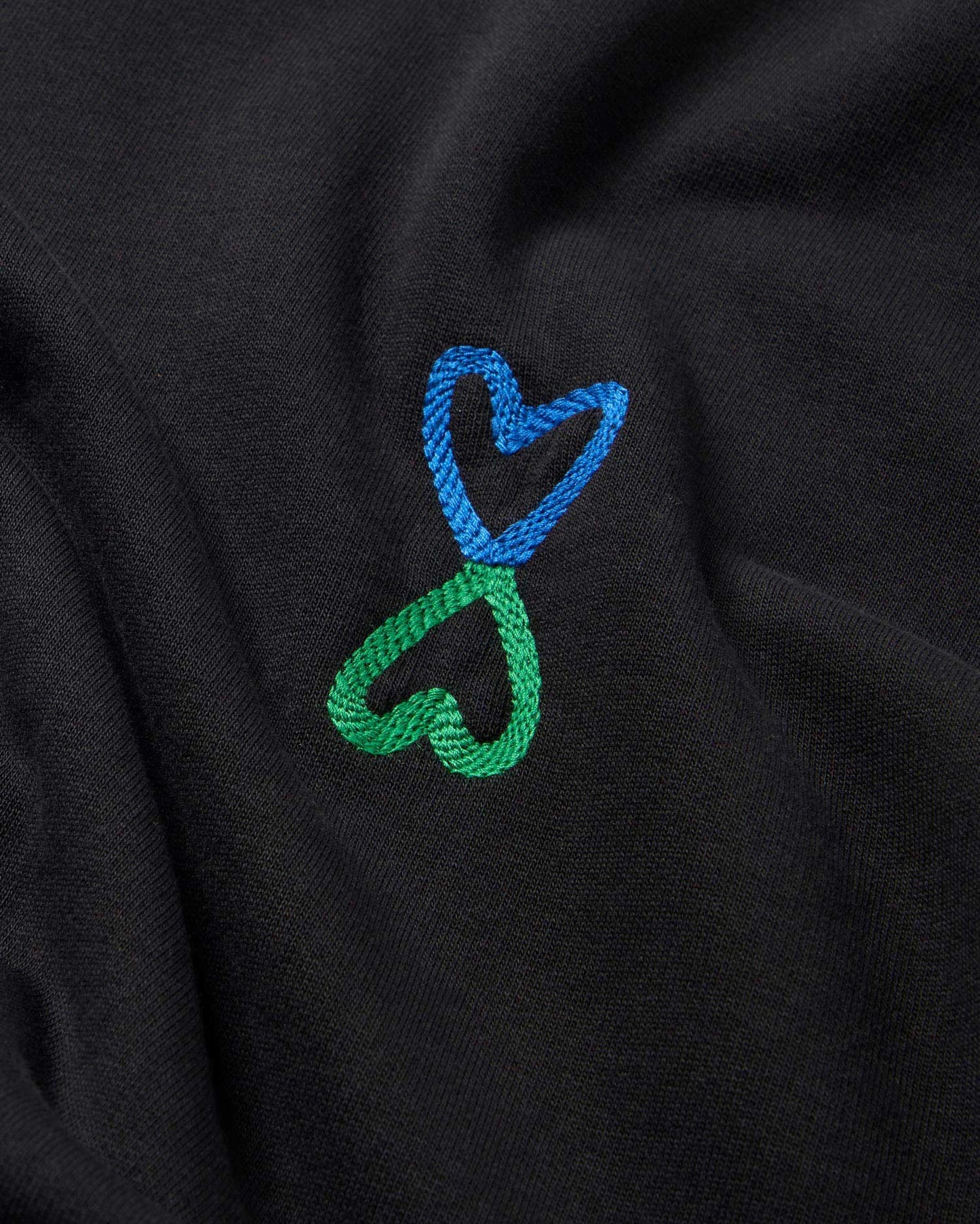 Sweat noir brodé en coton bio - infinite sweatshirt black