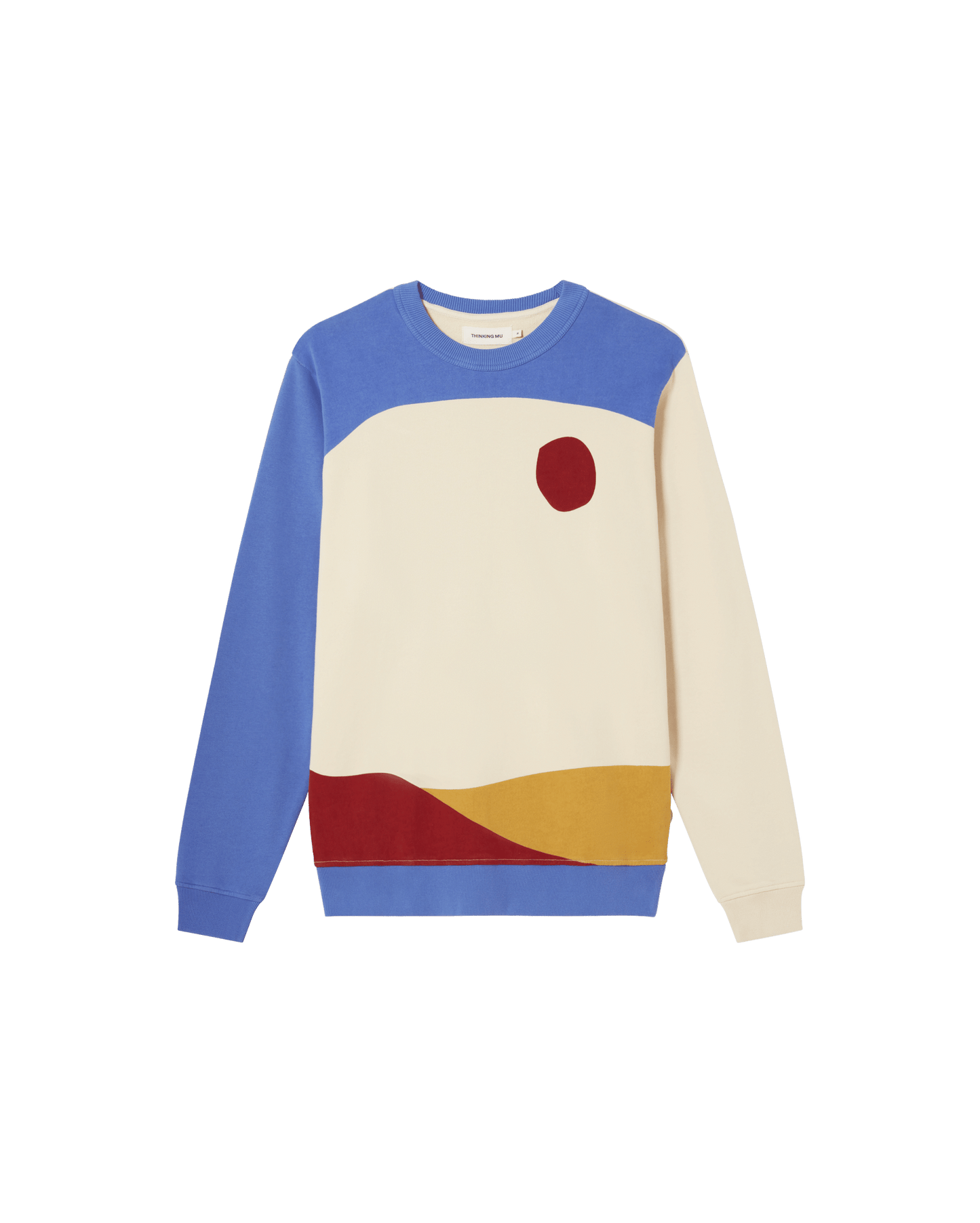 Sweat en coton bio | multicolore "abstract ivory sweatshirt"