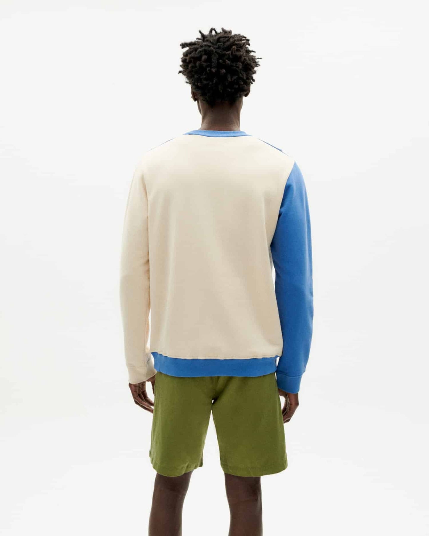 Sweat en coton bio | multicolore "abstract ivory sweatshirt"