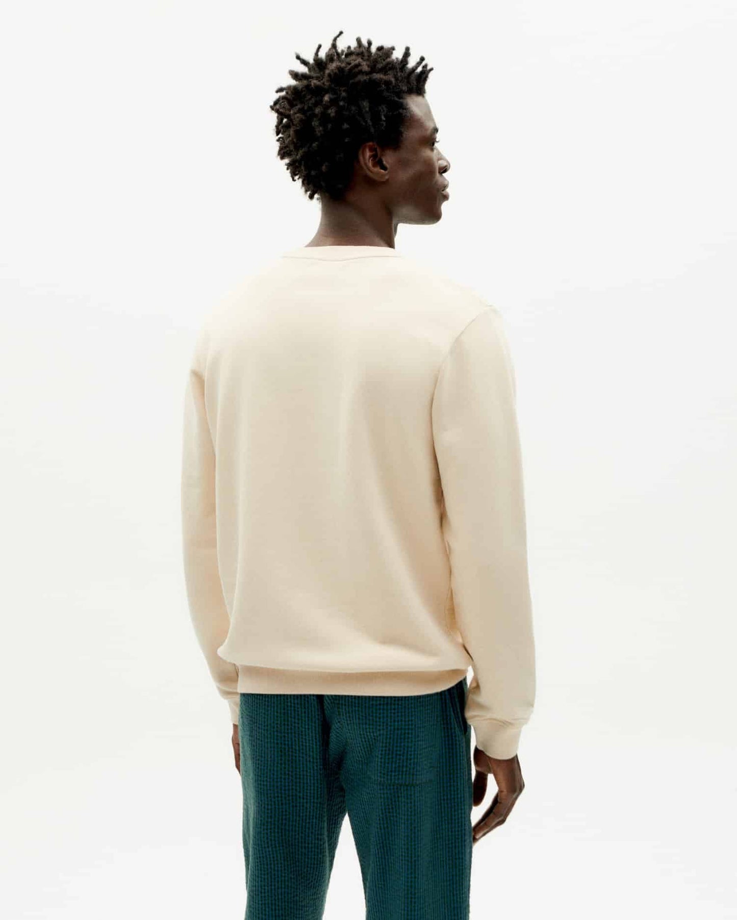 Sweat en coton bio | Écru à motif imprimé "hello playa sweatshirt ivory"
