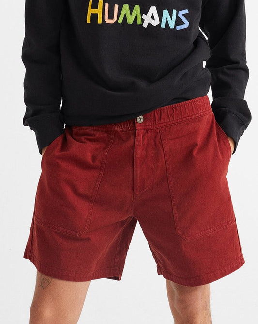 Short cargo rouge en coton bio - Kivu
