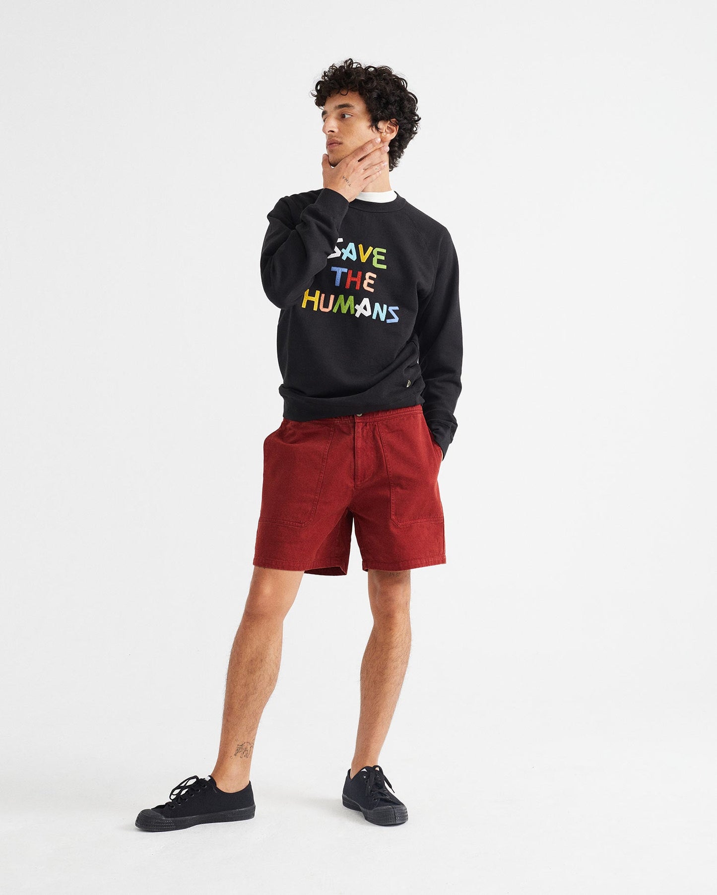 Short cargo rouge en coton bio - Kivu