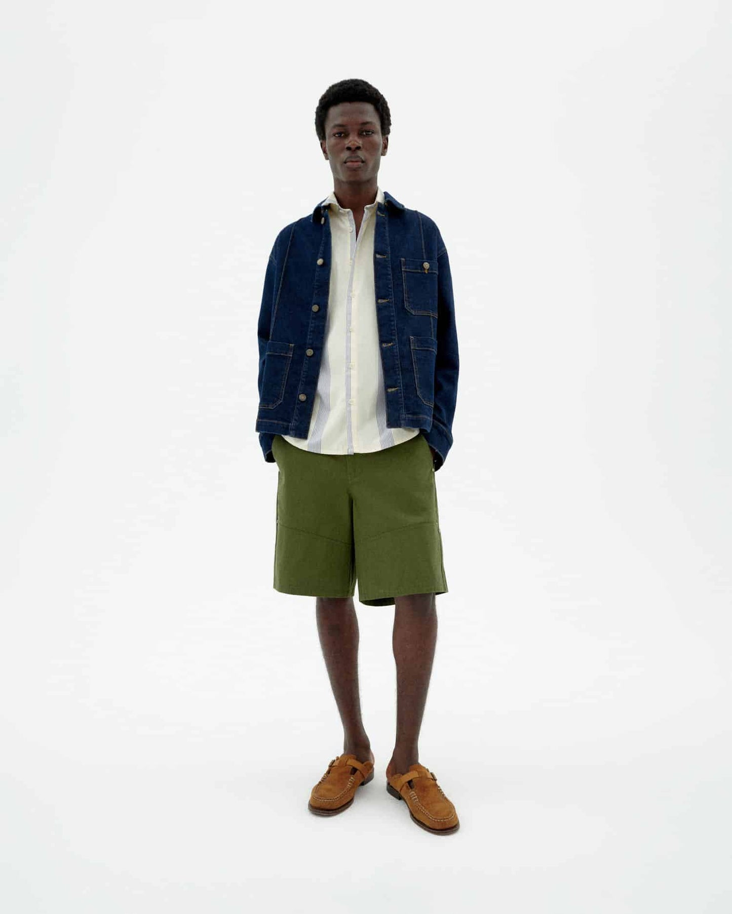 Short en coton bio | vert "Kentia miles shorts - green"